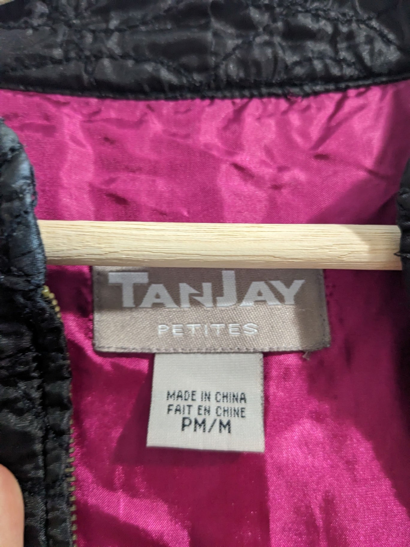 TanJay black textured jacket - M