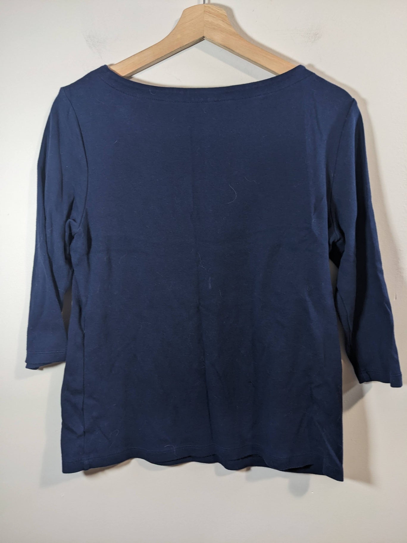 Karen Scott rose gold floral 3/4 sleeve shirt - L