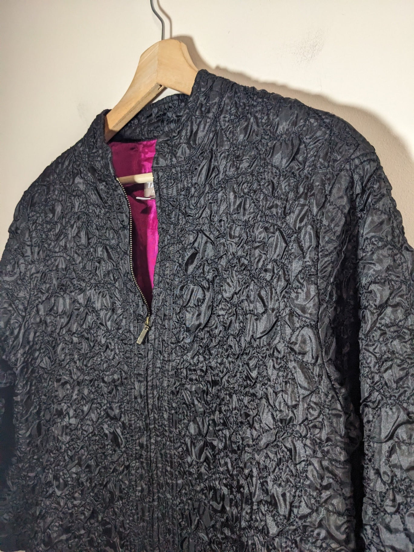 TanJay black textured jacket - M