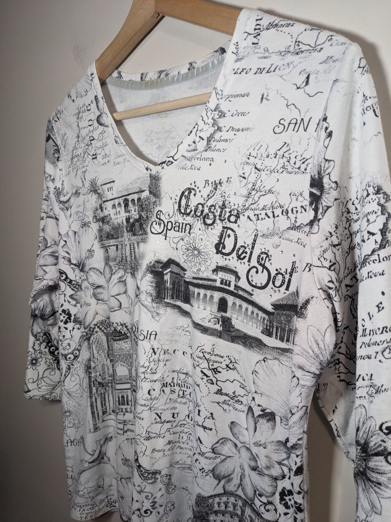 Alia Spain 3/4 Length Shirt - M