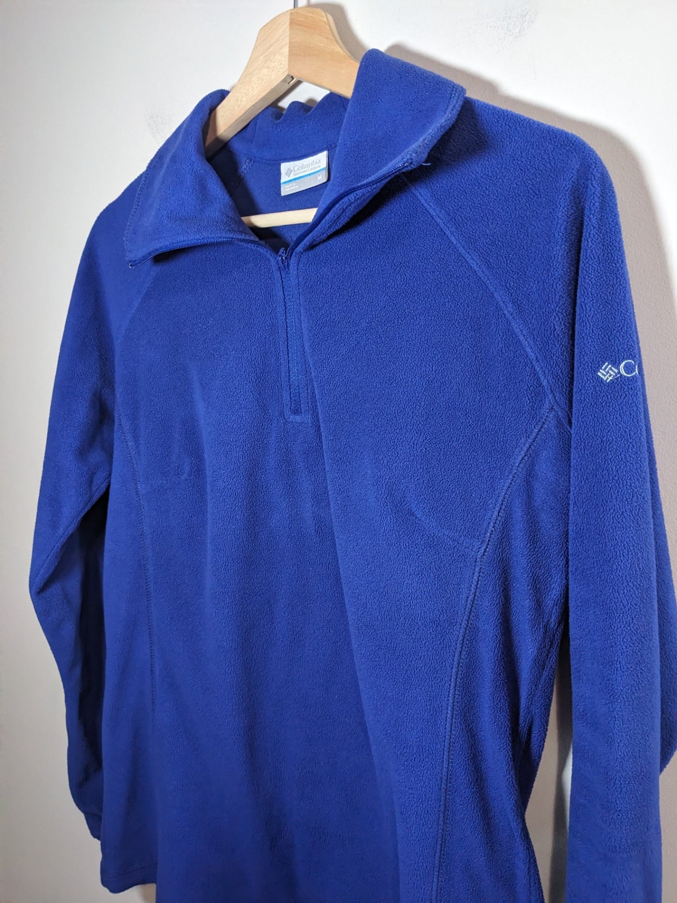 Columbia Blue Pullover Fleece- M
