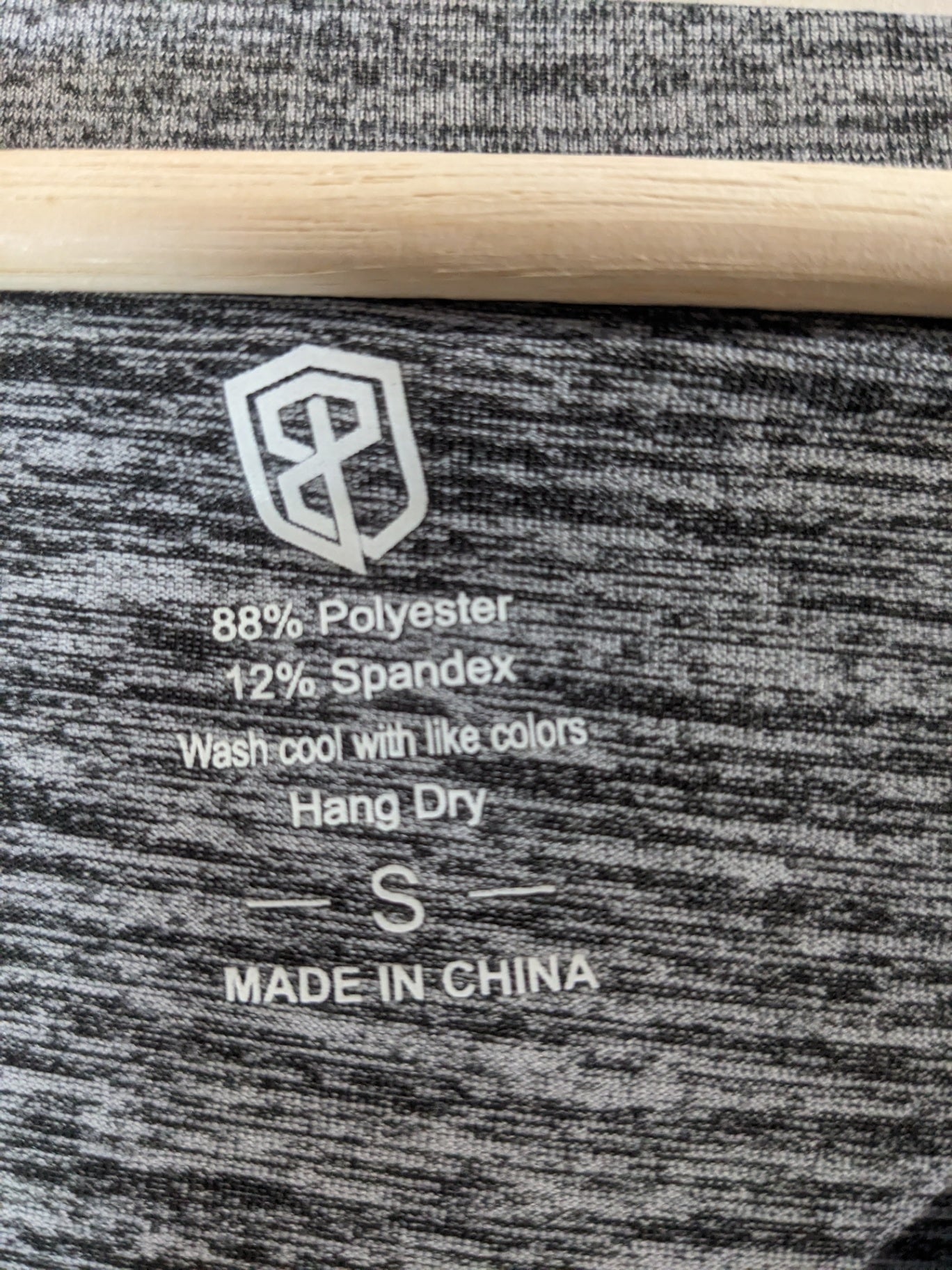 open back grey athletic top - S