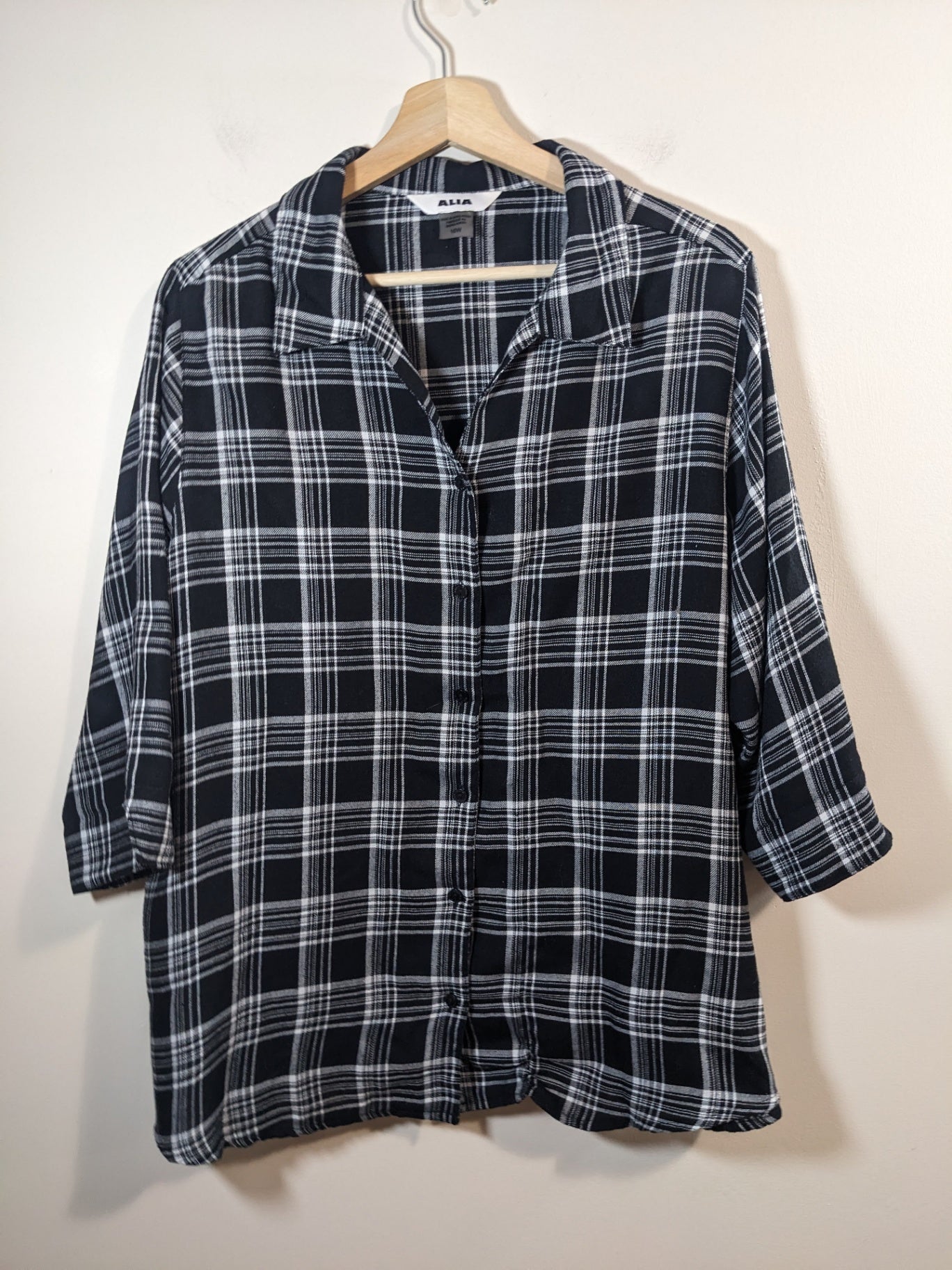 Alia black plaid shirt - 16