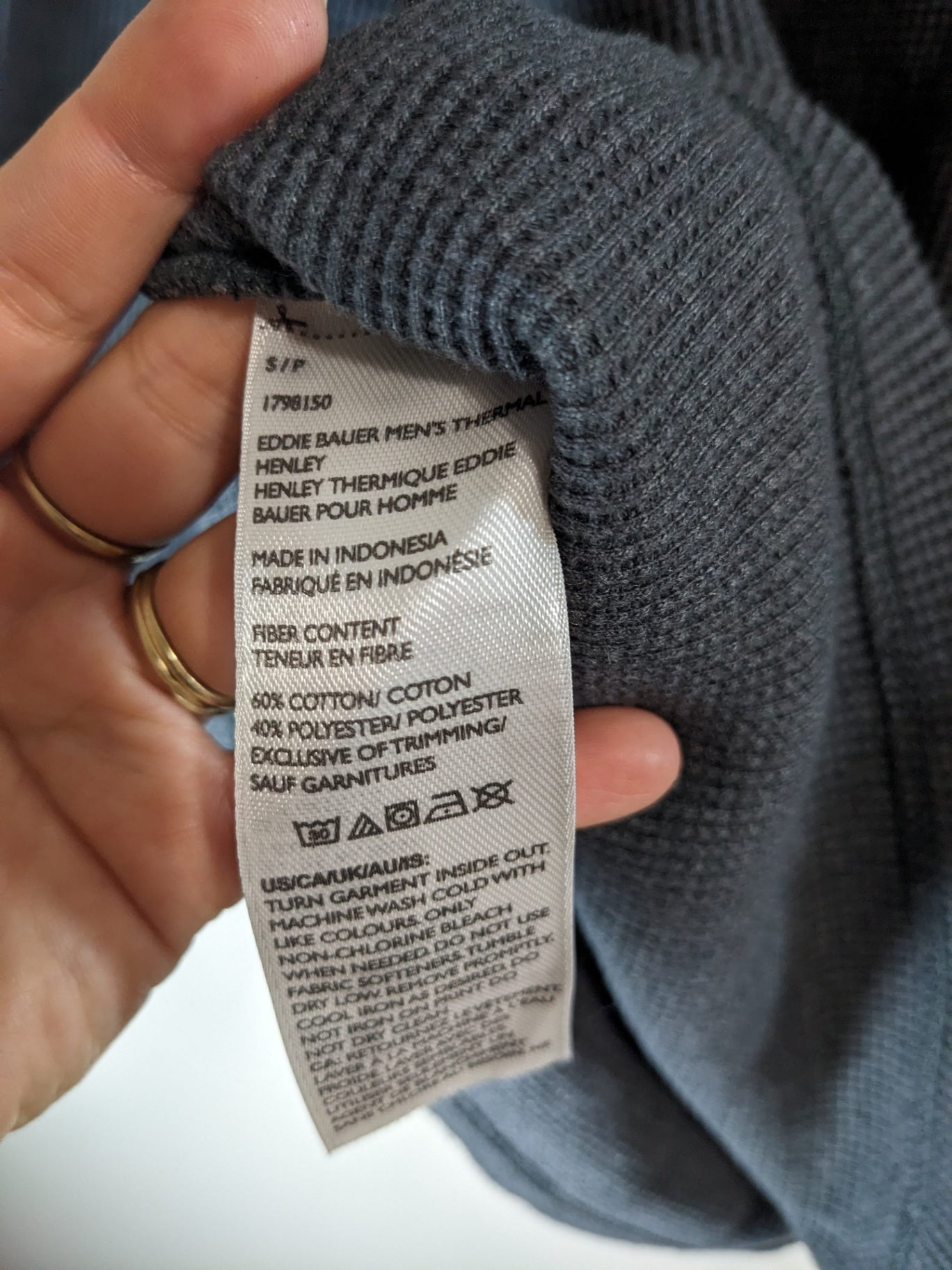 Eddie Bauer Waffle Thermal Long Sleeve - S