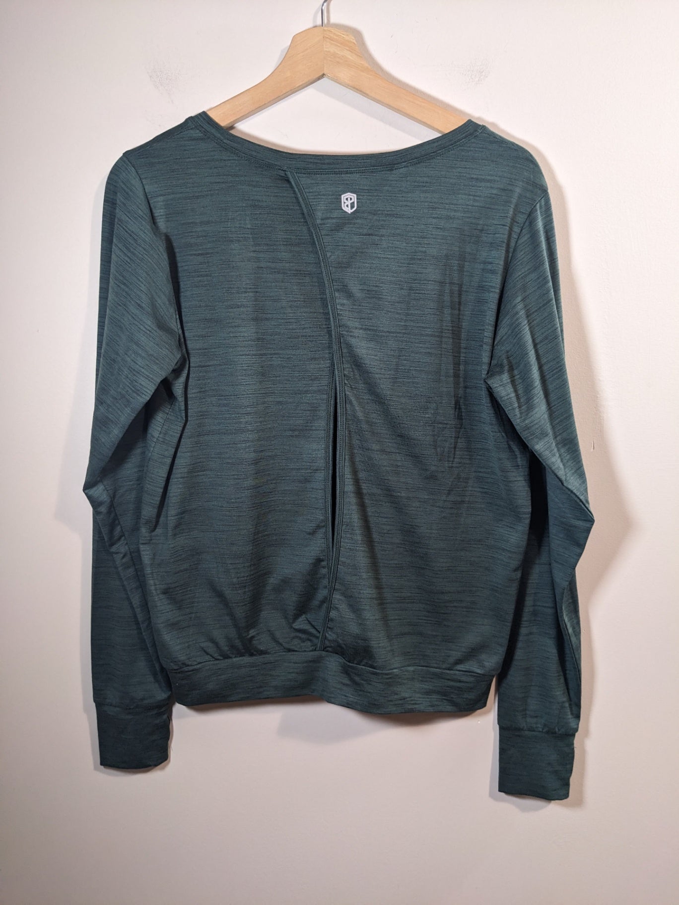 open back green athletic top- S
