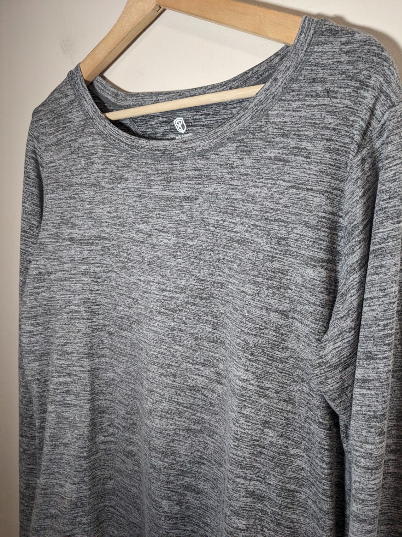 open back grey athletic top - S