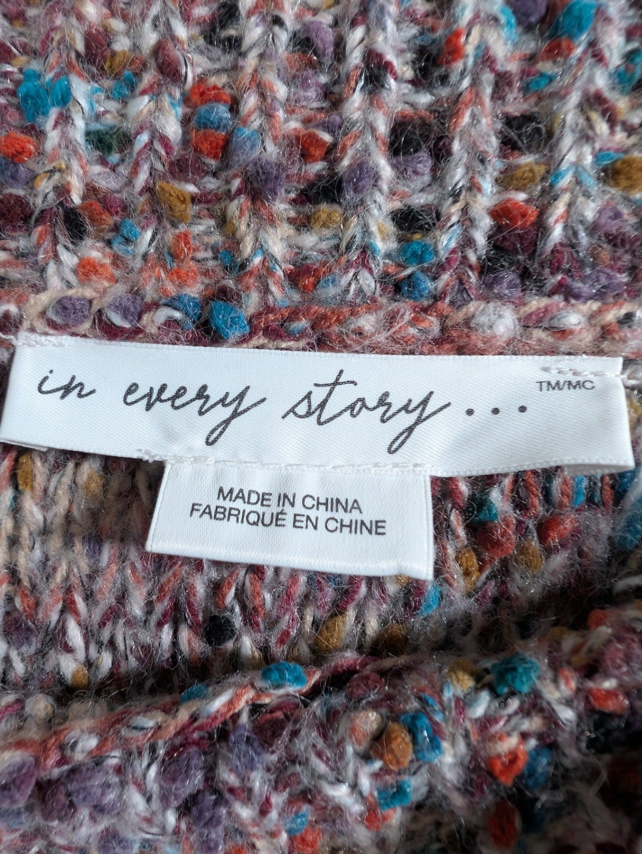 in every story multi-coloured sweater - 1X