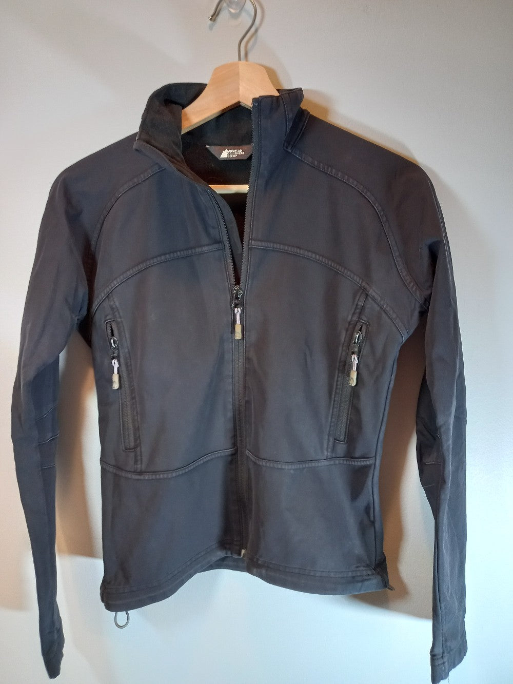 MEC Polartec black soft shell jacket - appears small