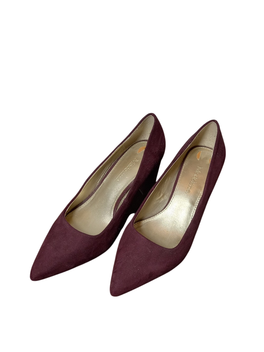 Madeline burgundy suede heels - SZ 7