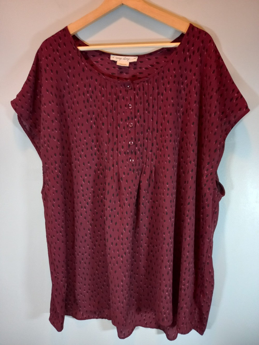 In Every Story maroon blouse - SZ 4XL