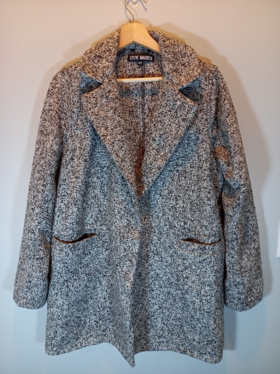 Steve Madden black & white coat - Medium