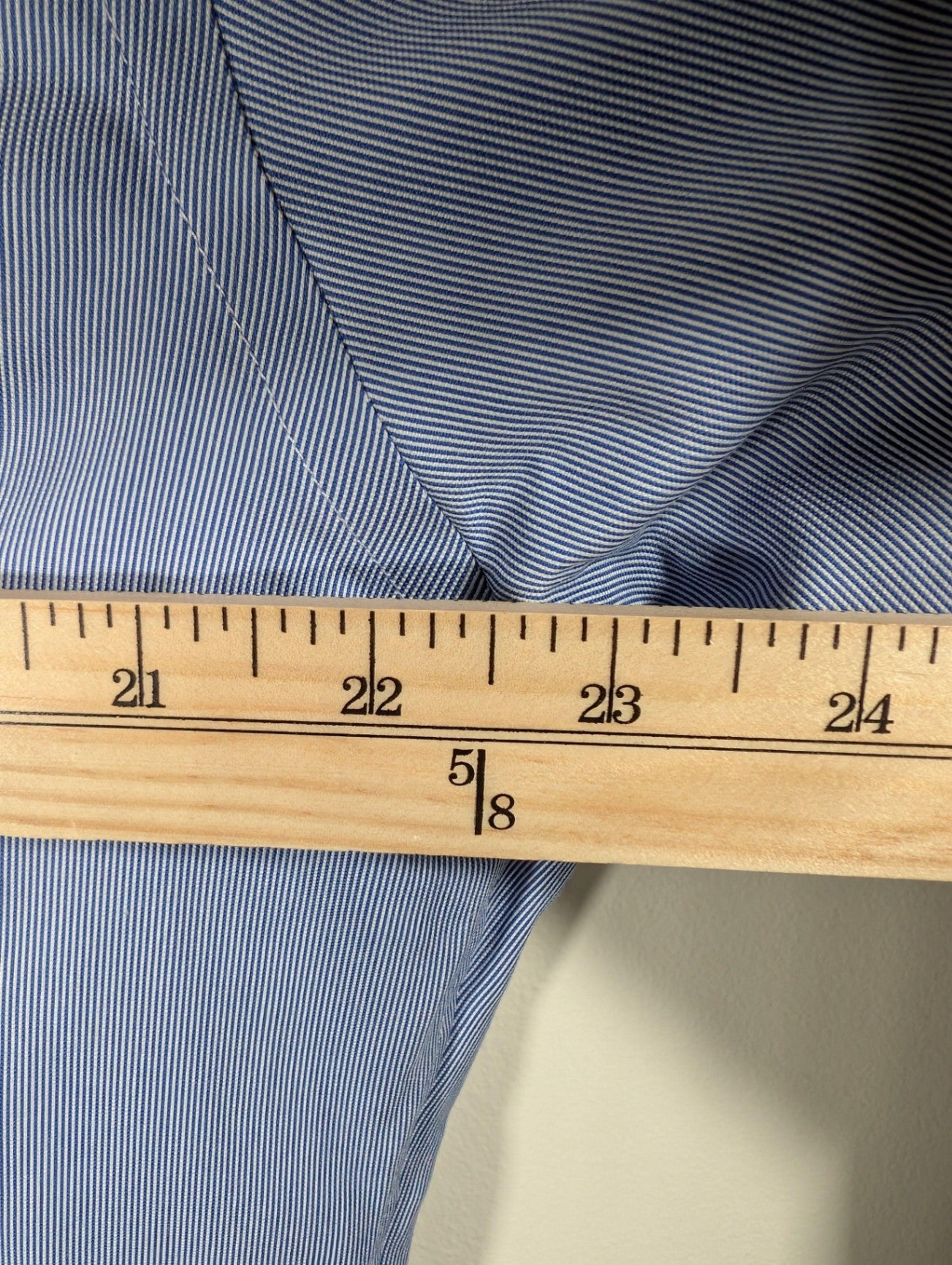 Black Brown Slim Fit Blue Striped Button up - 17x36