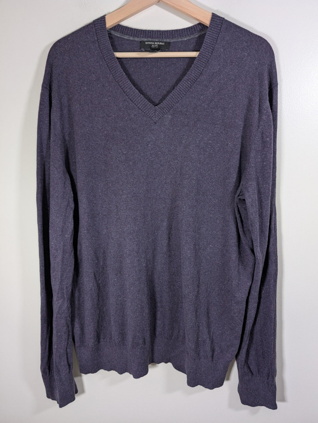 Banana Republic Silk Linen Purple Sweater - Men's XL