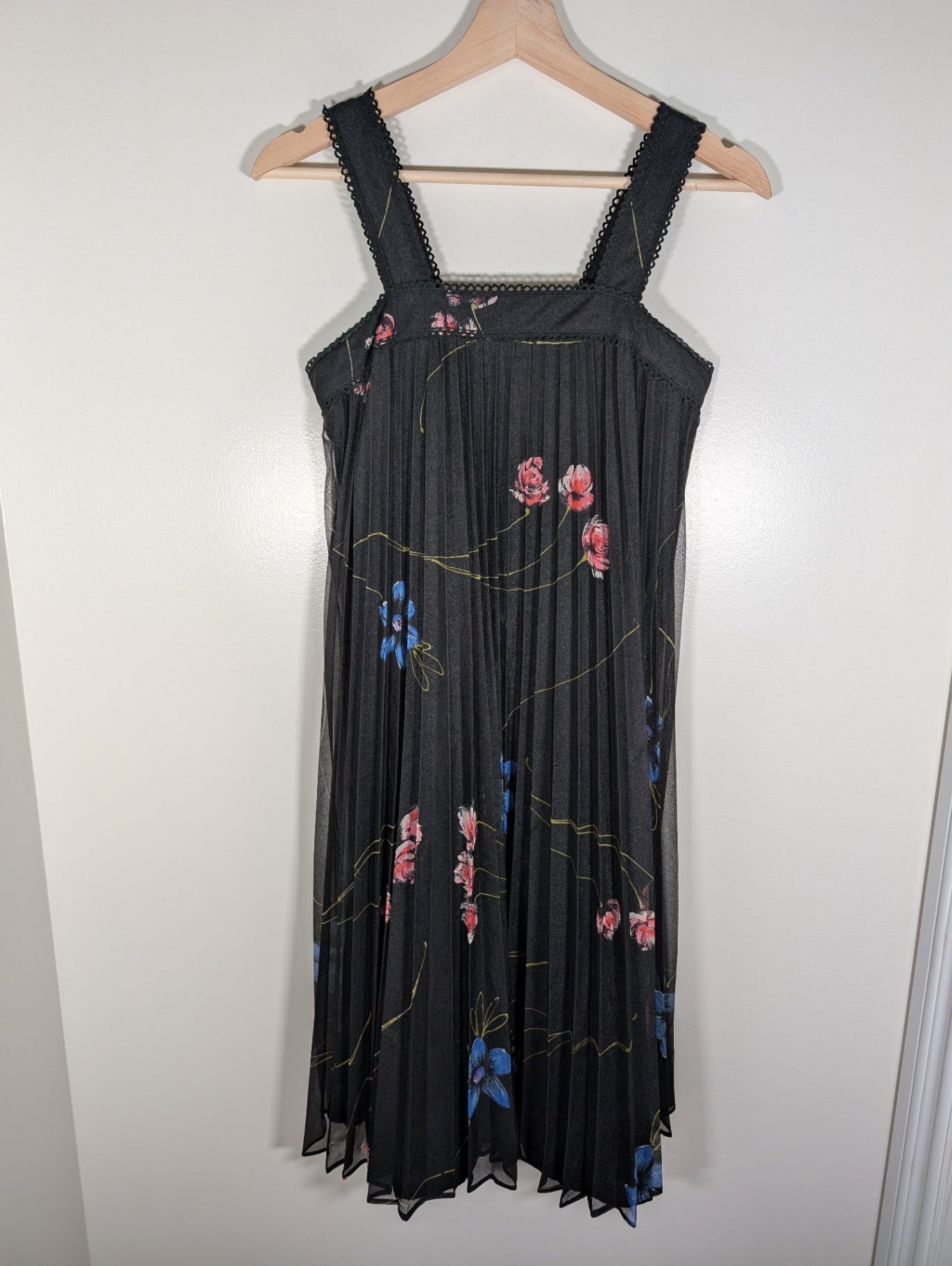 No label floral dress with shawl - appears Small