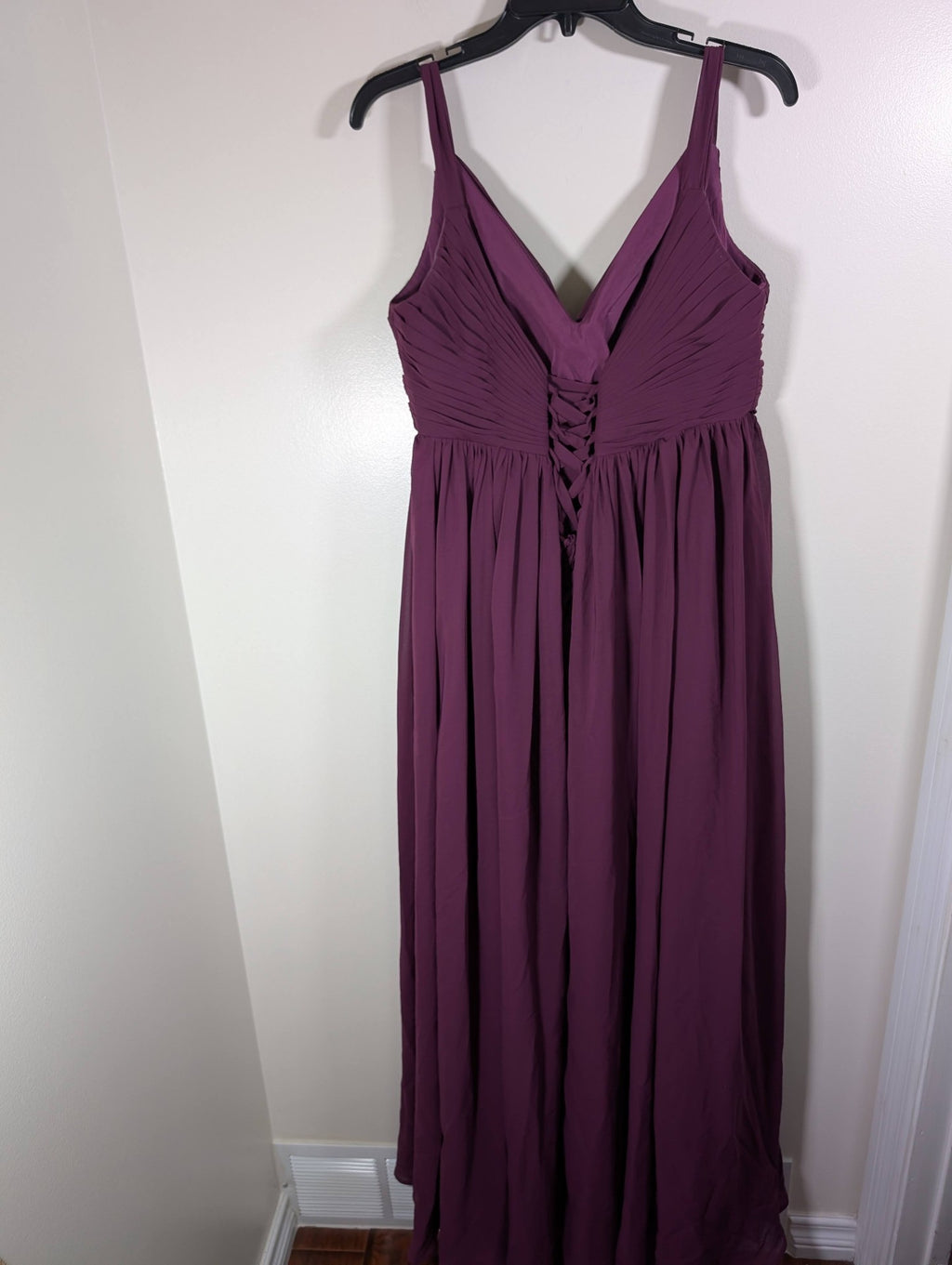 ForHerandForHim Purple Chiffon Gown - appears size 14