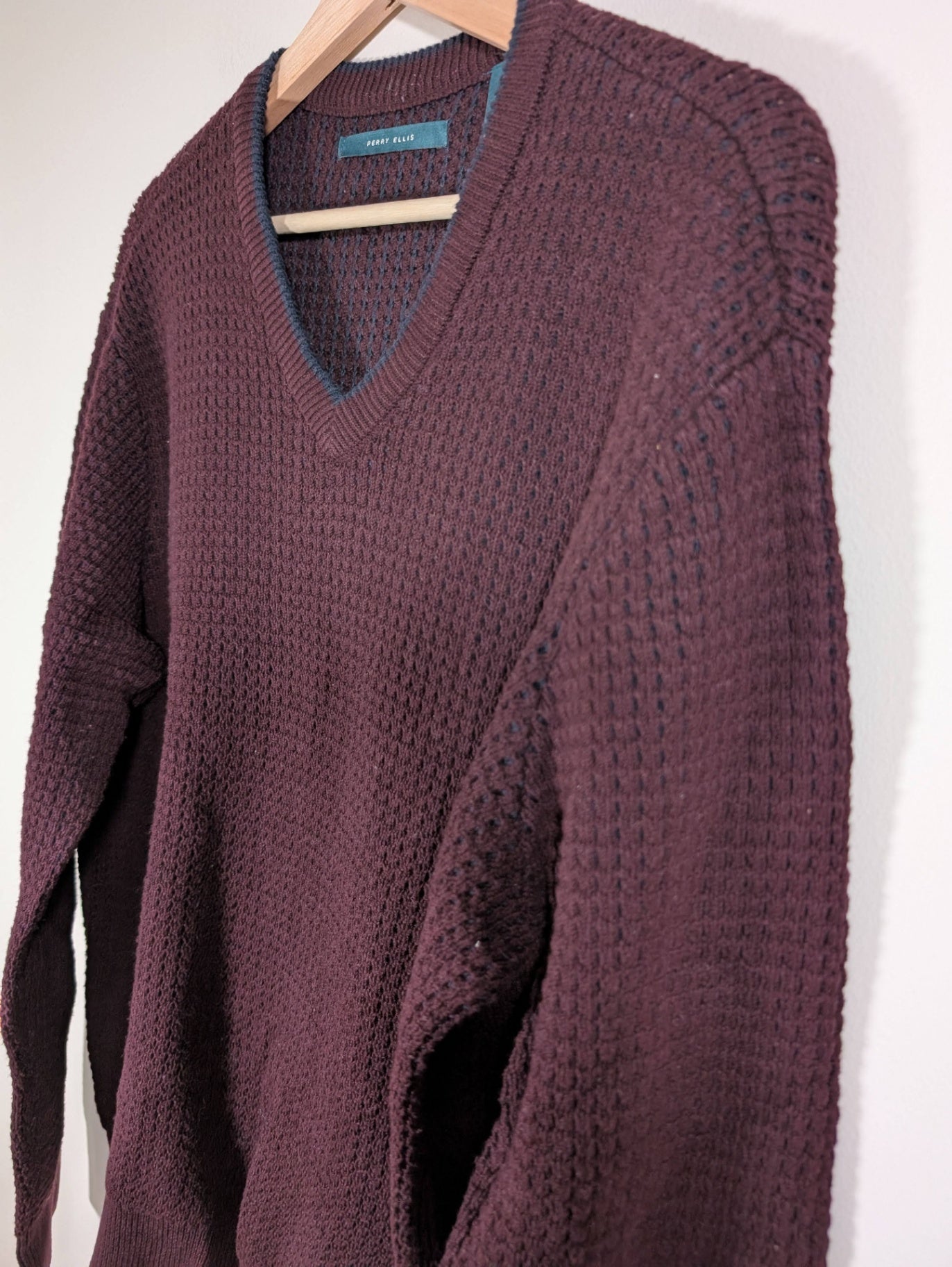 Perry Ellis Burgundy Sweater - Large