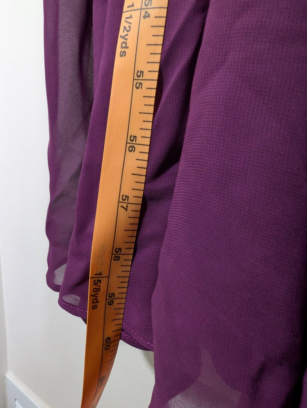 ForHerandForHim Purple Chiffon Gown - appears size 14