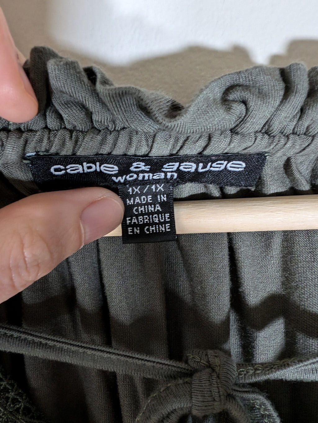 Cable & Gauge green tunic - SZ 1X