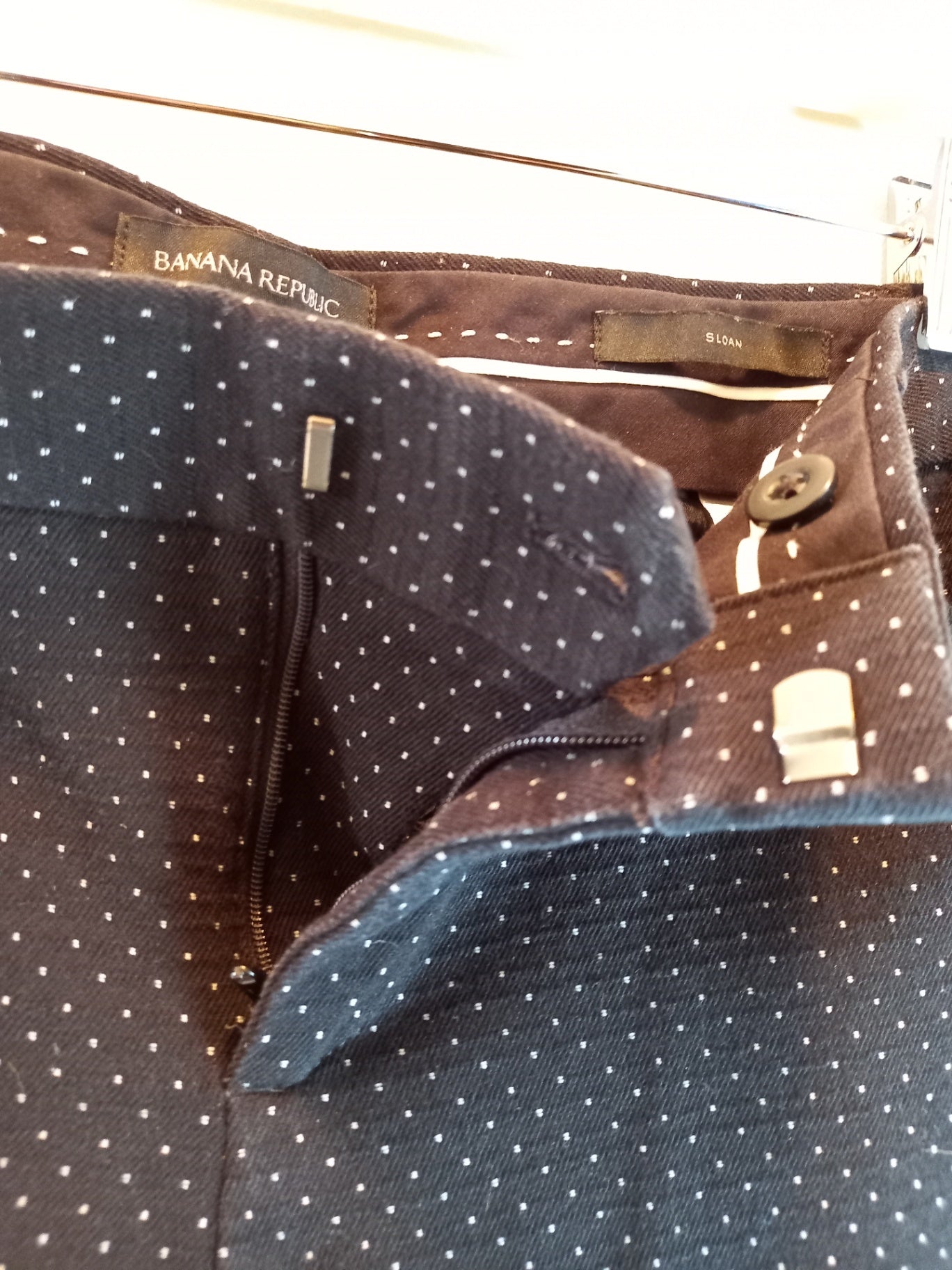 Banana Republic sloan black polka-dot pants - SZ 8