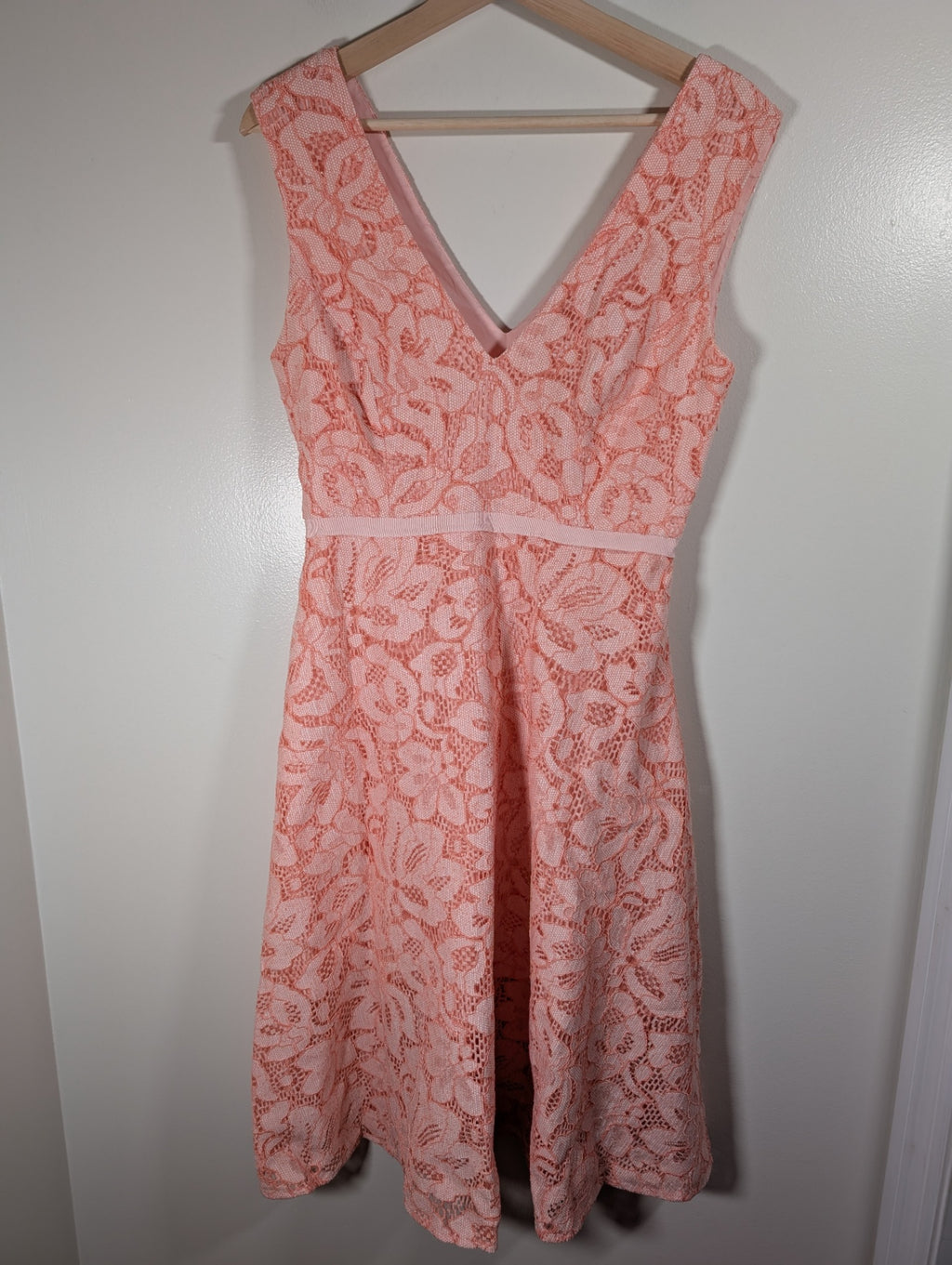 RW&Co. Peach Lace Dress - SZ 6