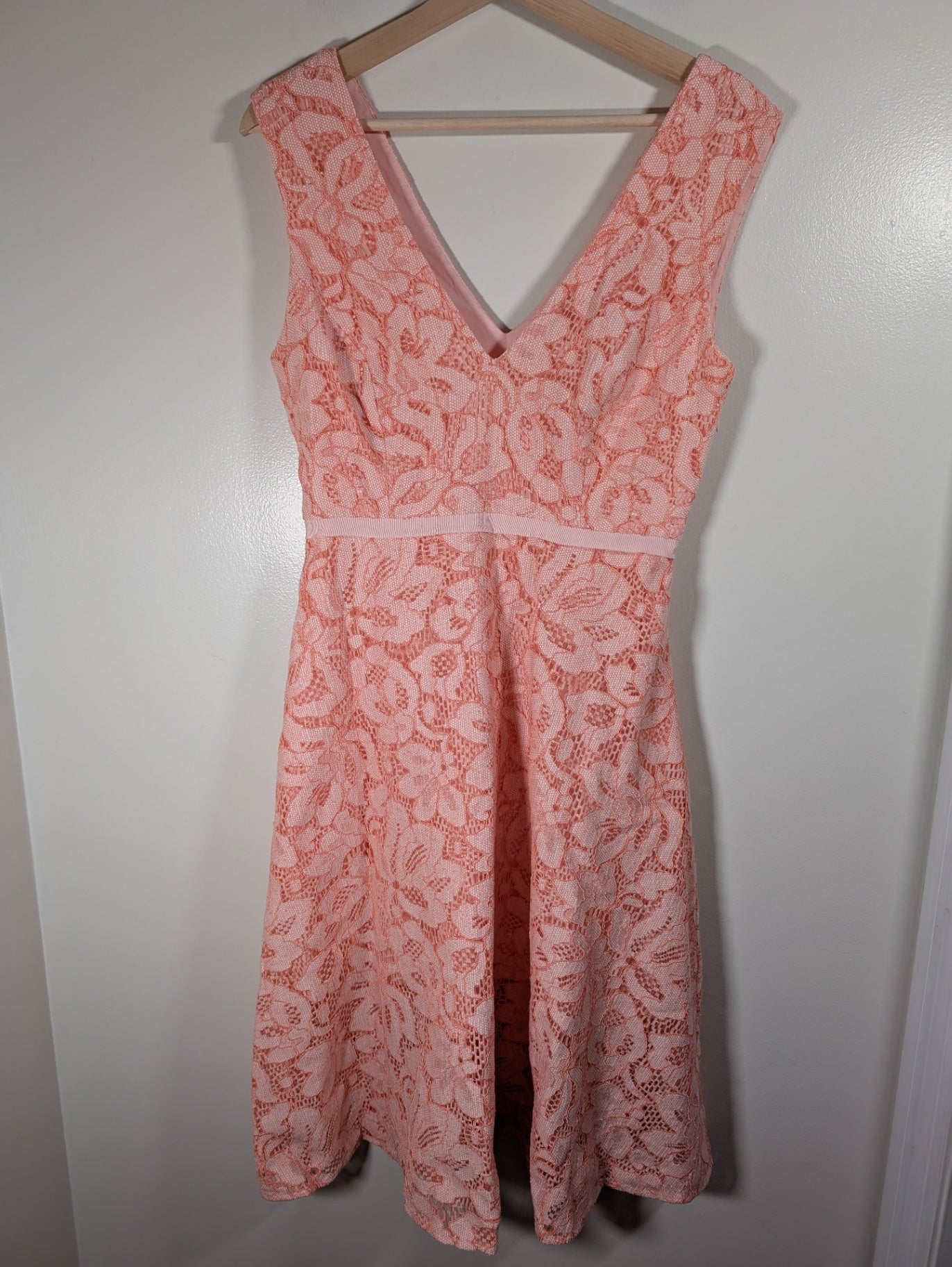 RW&Co. Peach Lace Dress - SZ 6
