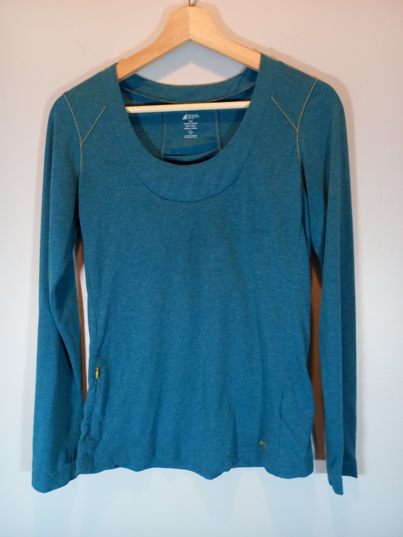 Mountain Equipment Co-Op teal long-sleeve - Medium