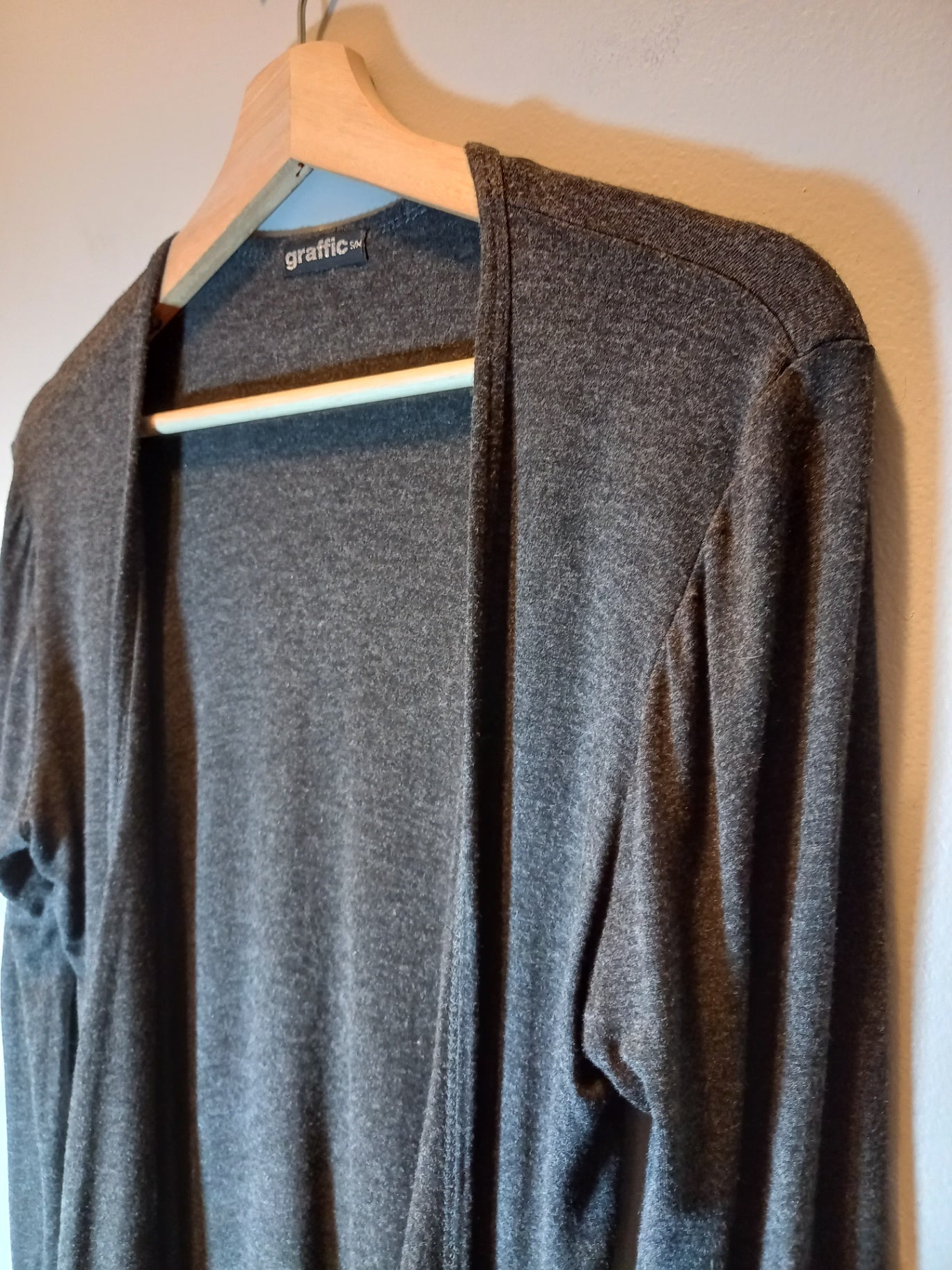 Graffic Dark Grey Cardigan - Medium