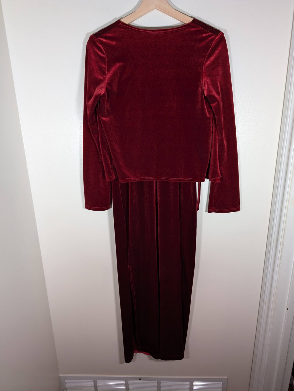 M Studio Velvet Red Dress and Bolero - appears Medium