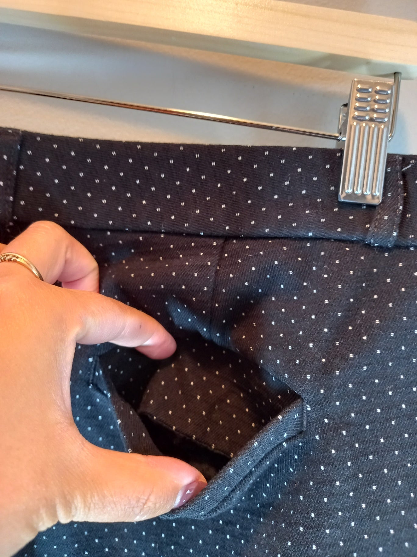 Banana Republic sloan black polka-dot pants - SZ 8
