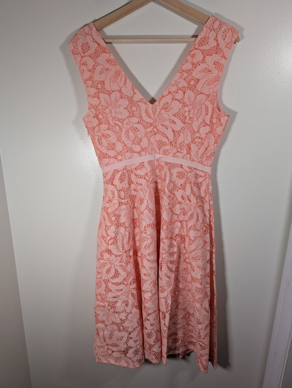 RW&Co. Peach Lace Dress - SZ 6