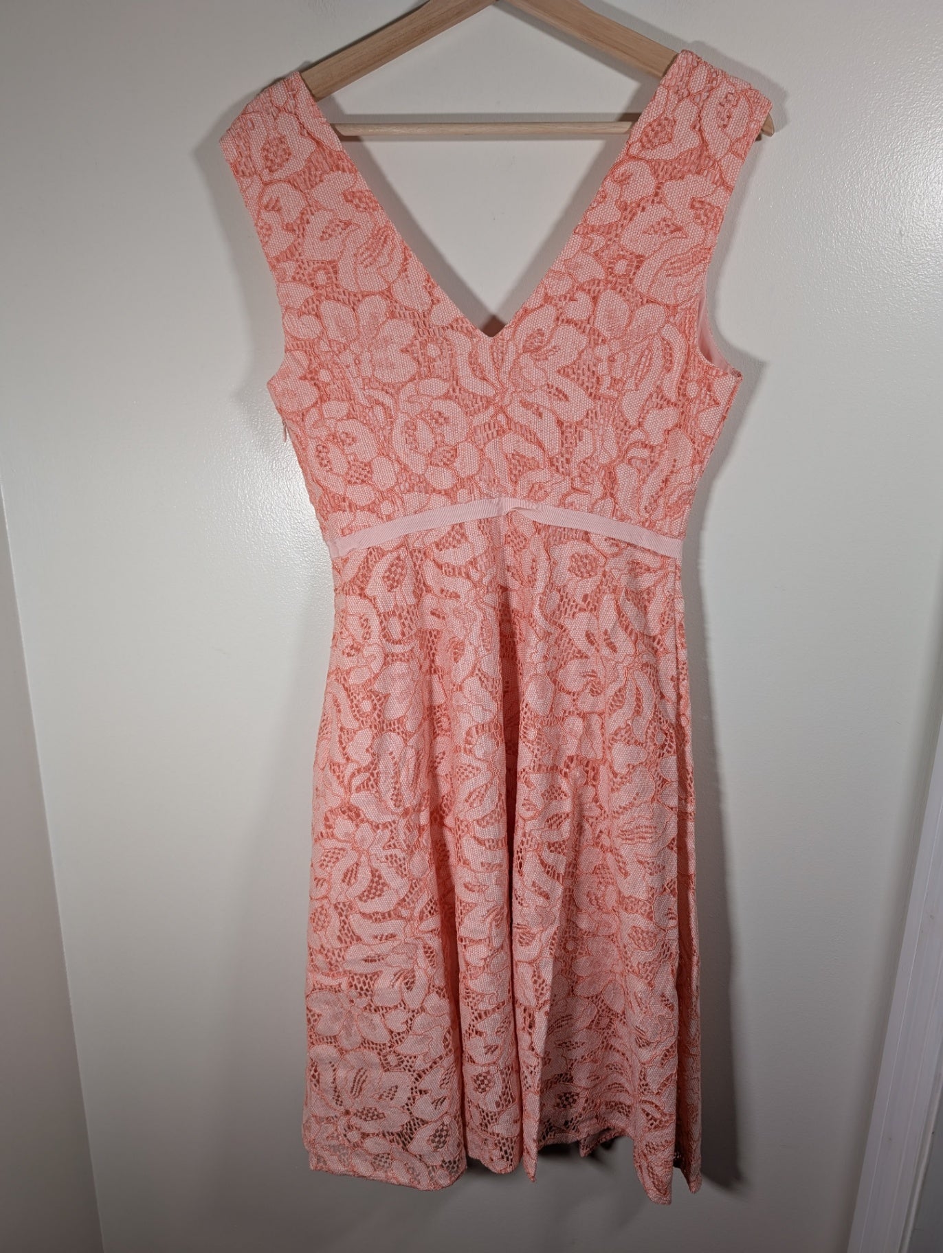 RW&Co. Peach Lace Dress - SZ 6