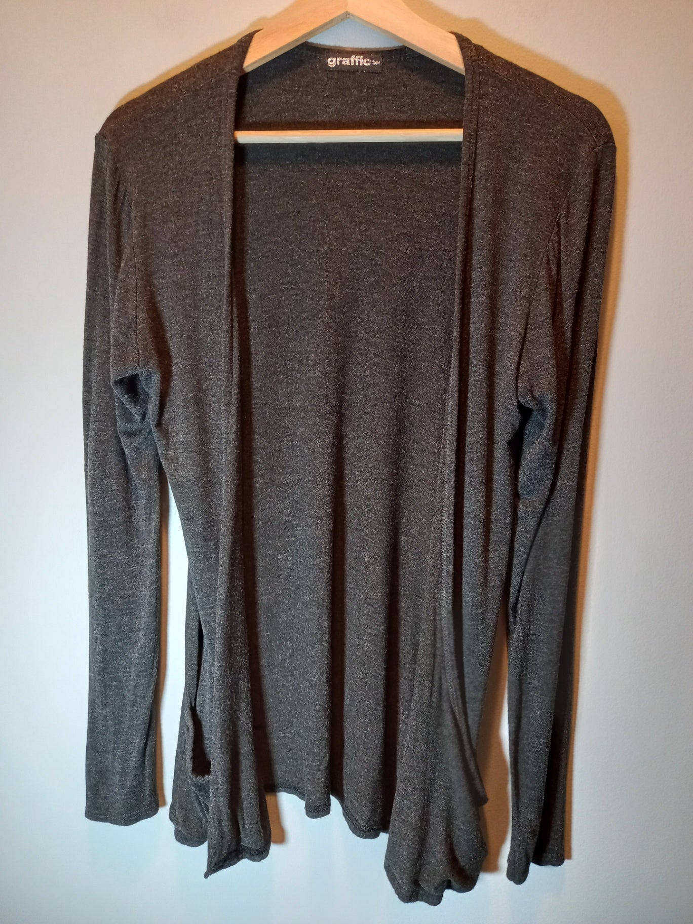 Graffic Dark Grey Cardigan - Medium