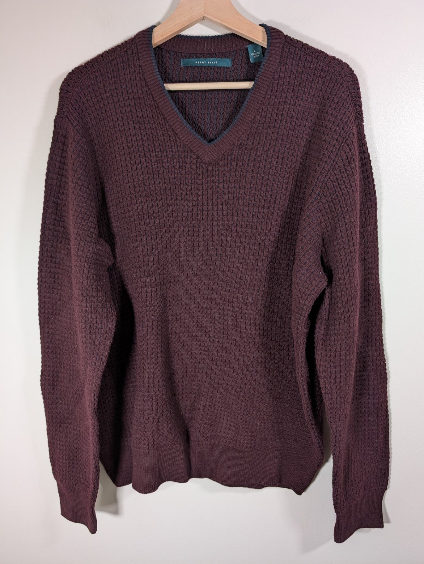 Perry Ellis Burgundy Sweater - Large