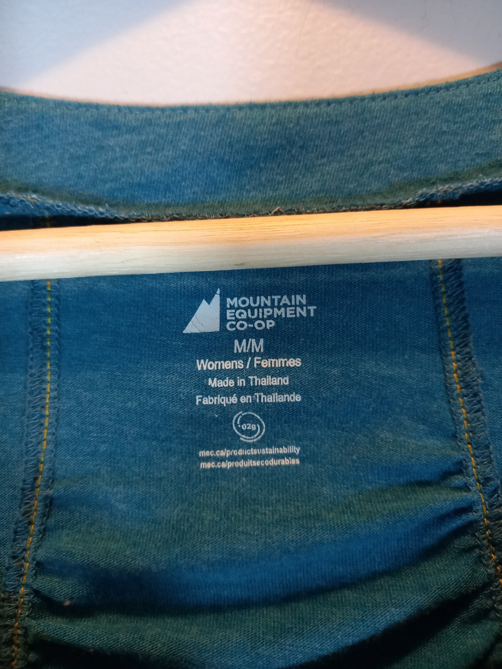 Mountain Equipment Co-Op teal long-sleeve - Medium