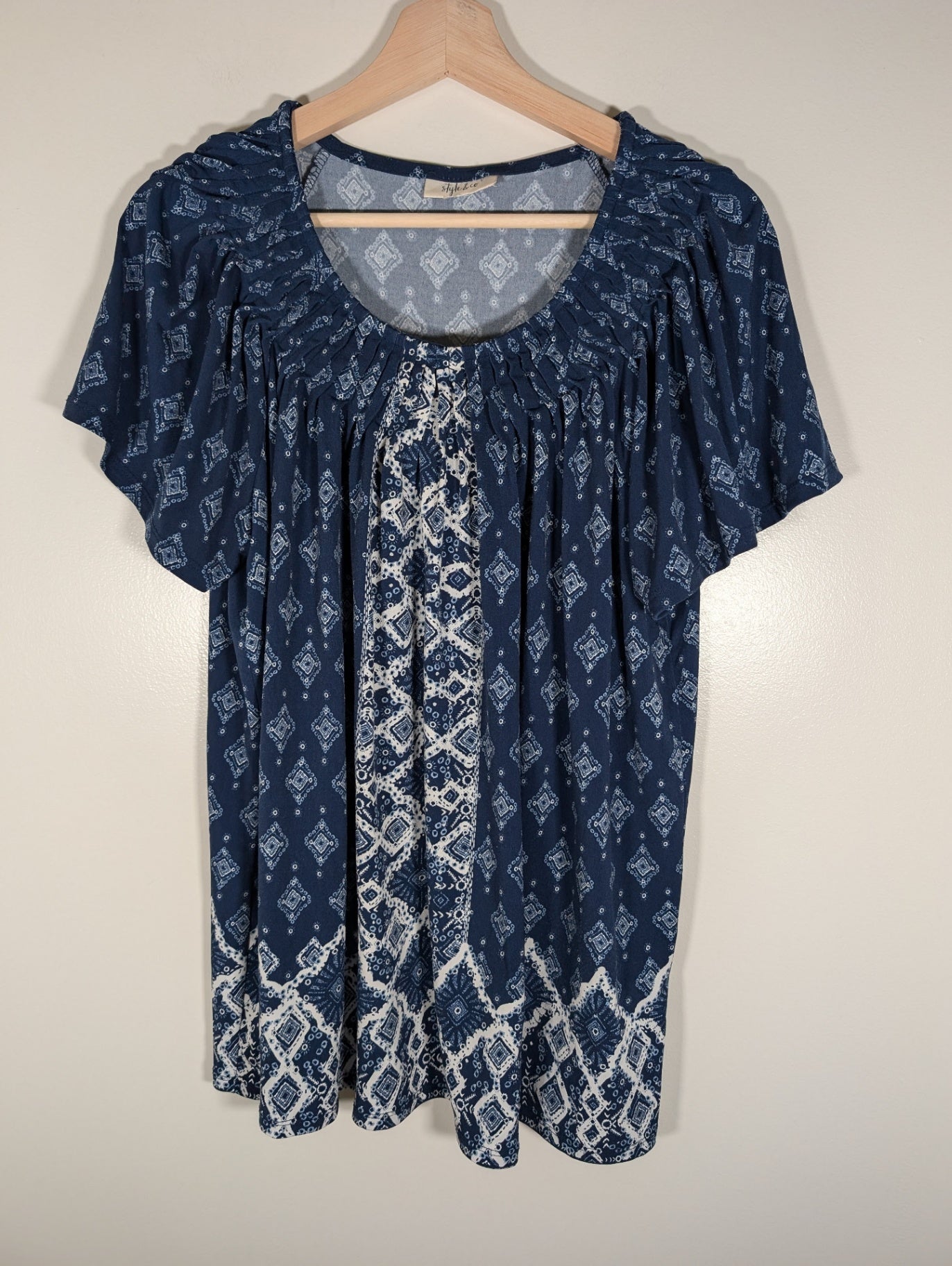Style&Co. Blue T-Shirt - 2XL
