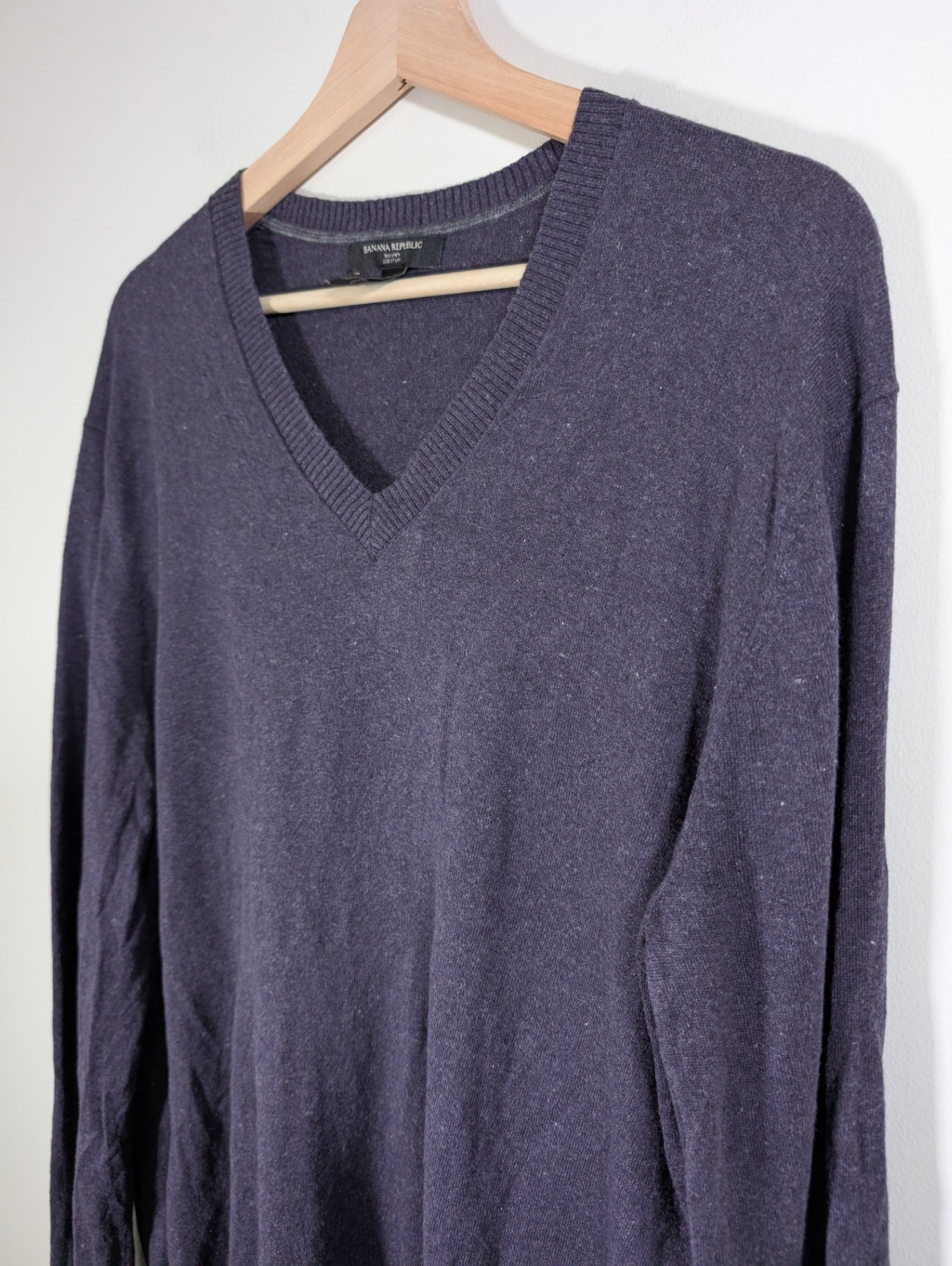 Banana Republic Silk Linen Purple Sweater - Men's XL