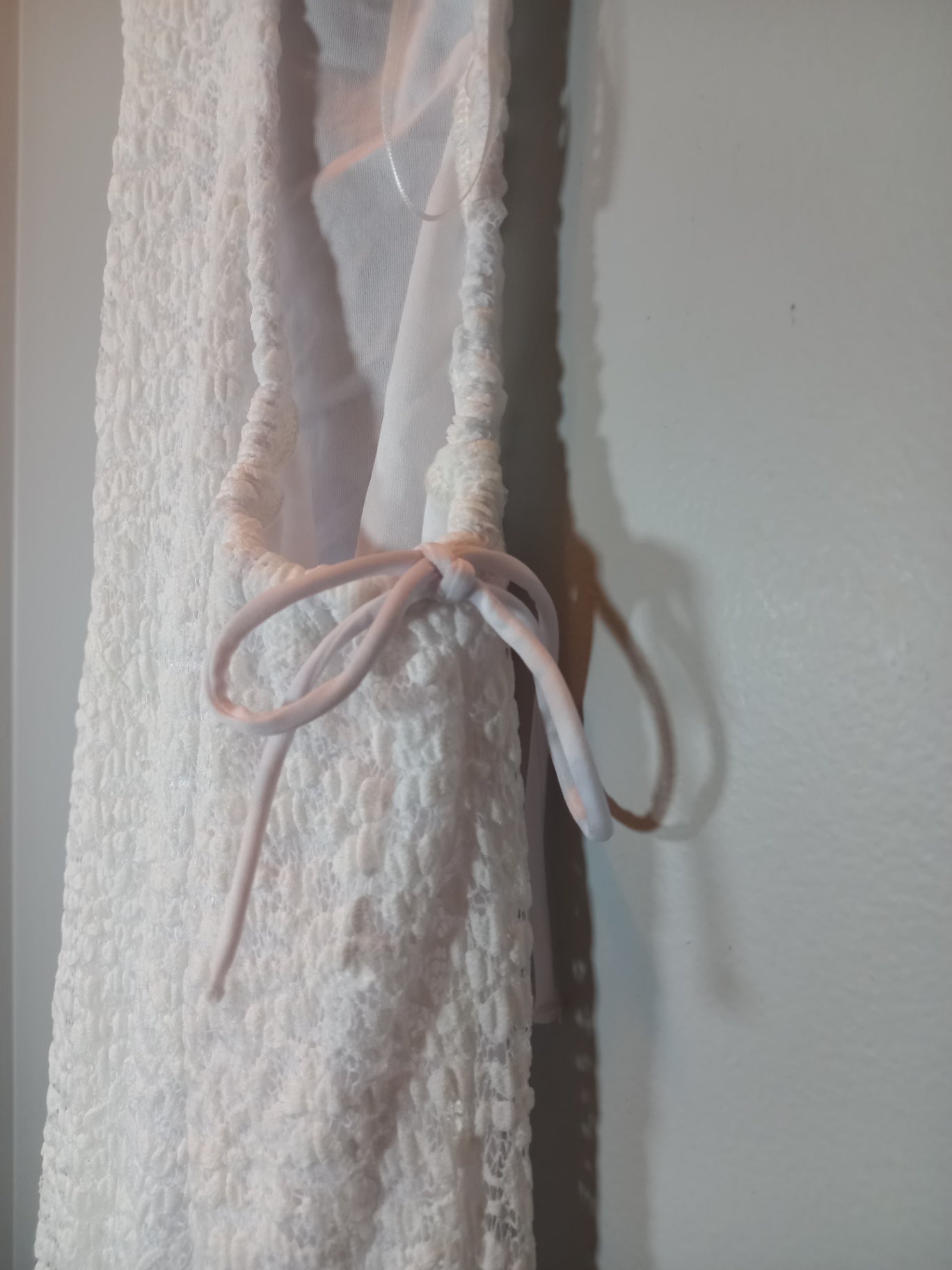 NWT Stradivarius white lace maxi dress - Small (Minor flaw)
