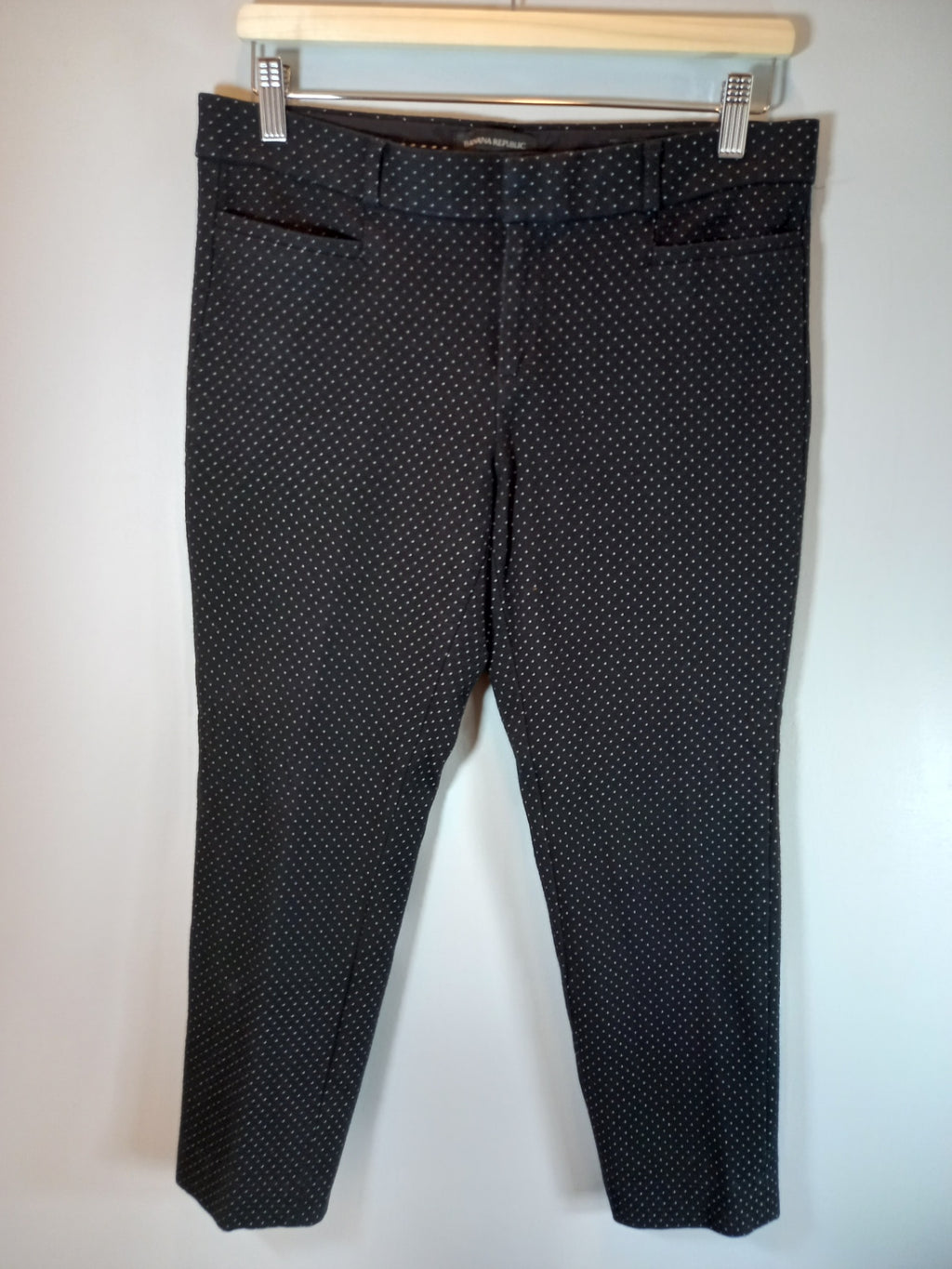 Banana Republic sloan black polka-dot pants - SZ 8