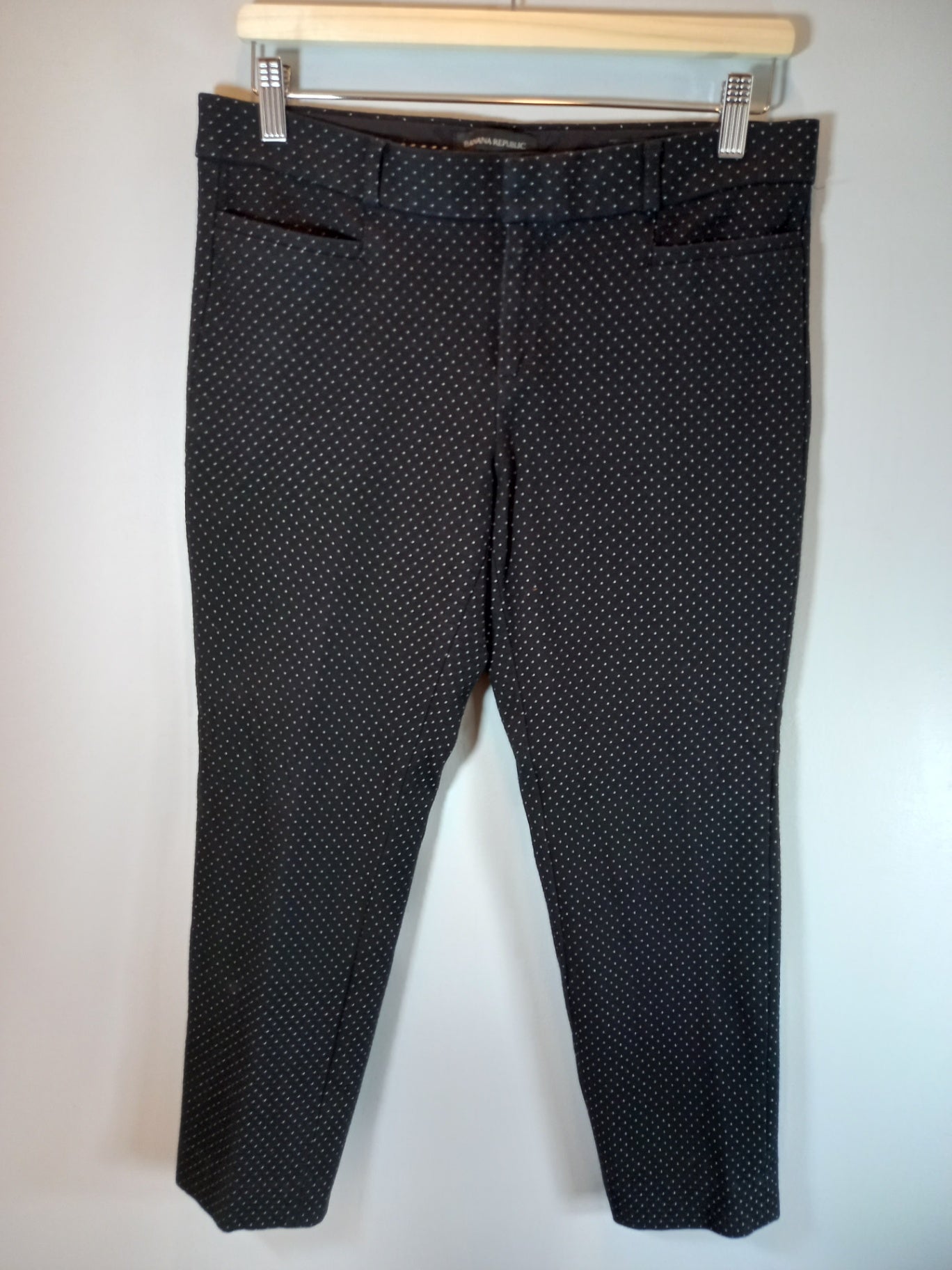 Banana Republic sloan black polka-dot pants - SZ 8