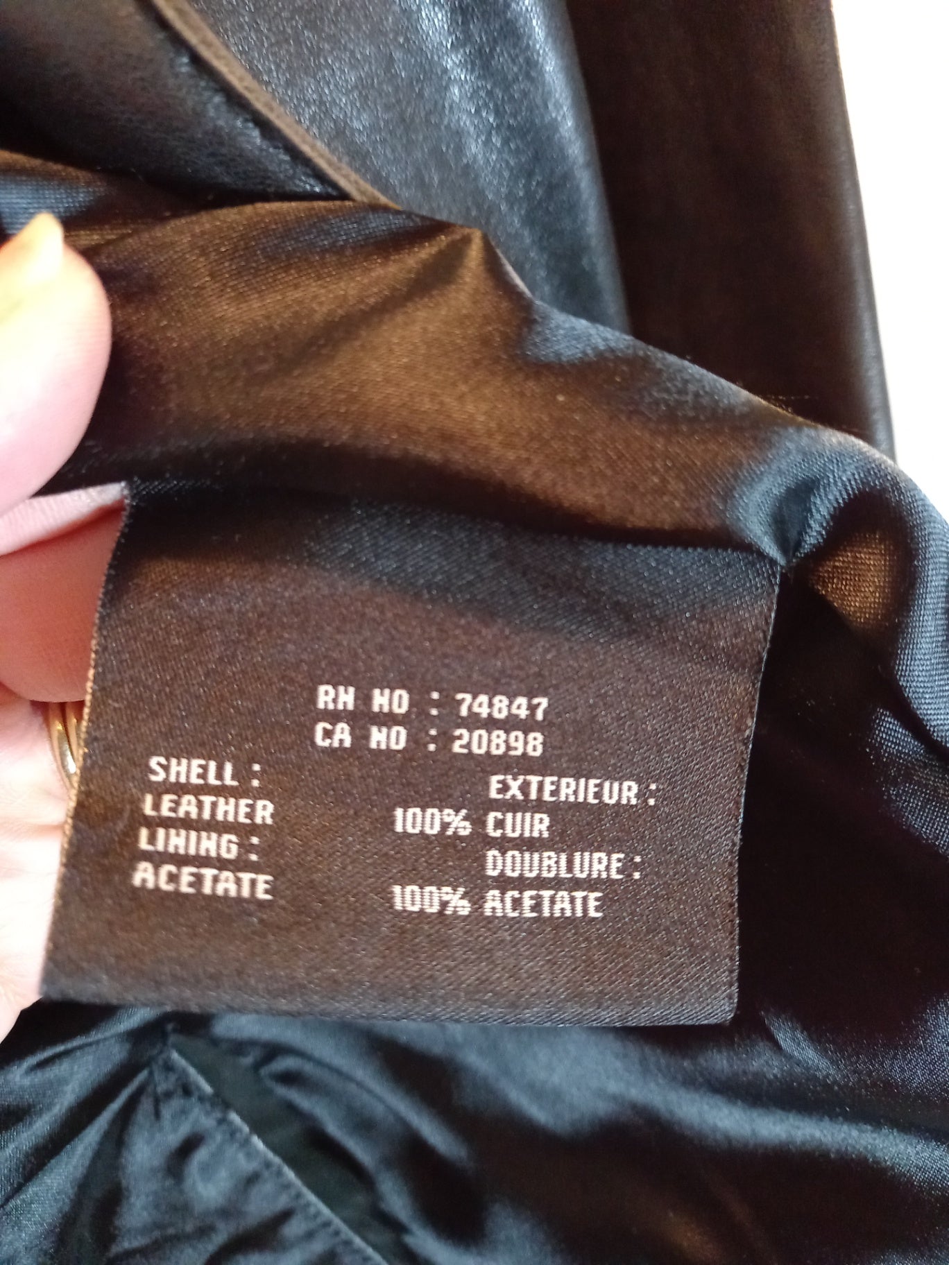 Marc New York black leather jacket - Large