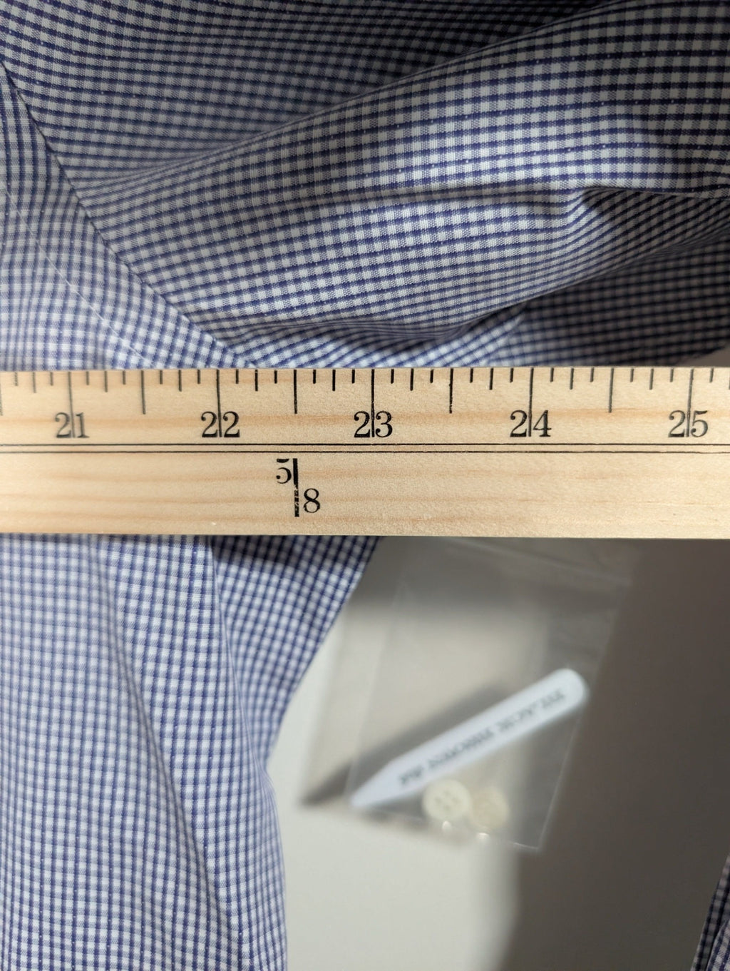 NWT Black Brown Classic Fit Blue Checkered Dress Shirt - 16x34