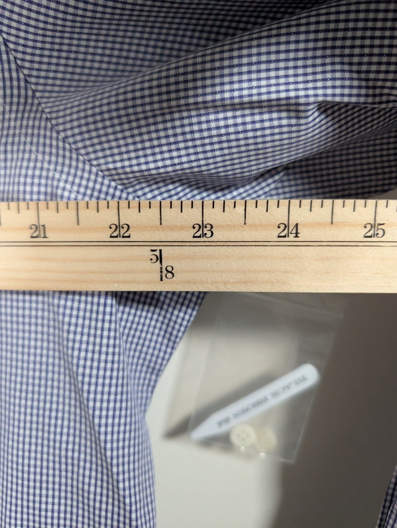 NWT Black Brown Classic Fit Blue Checkered Dress Shirt - 16x34