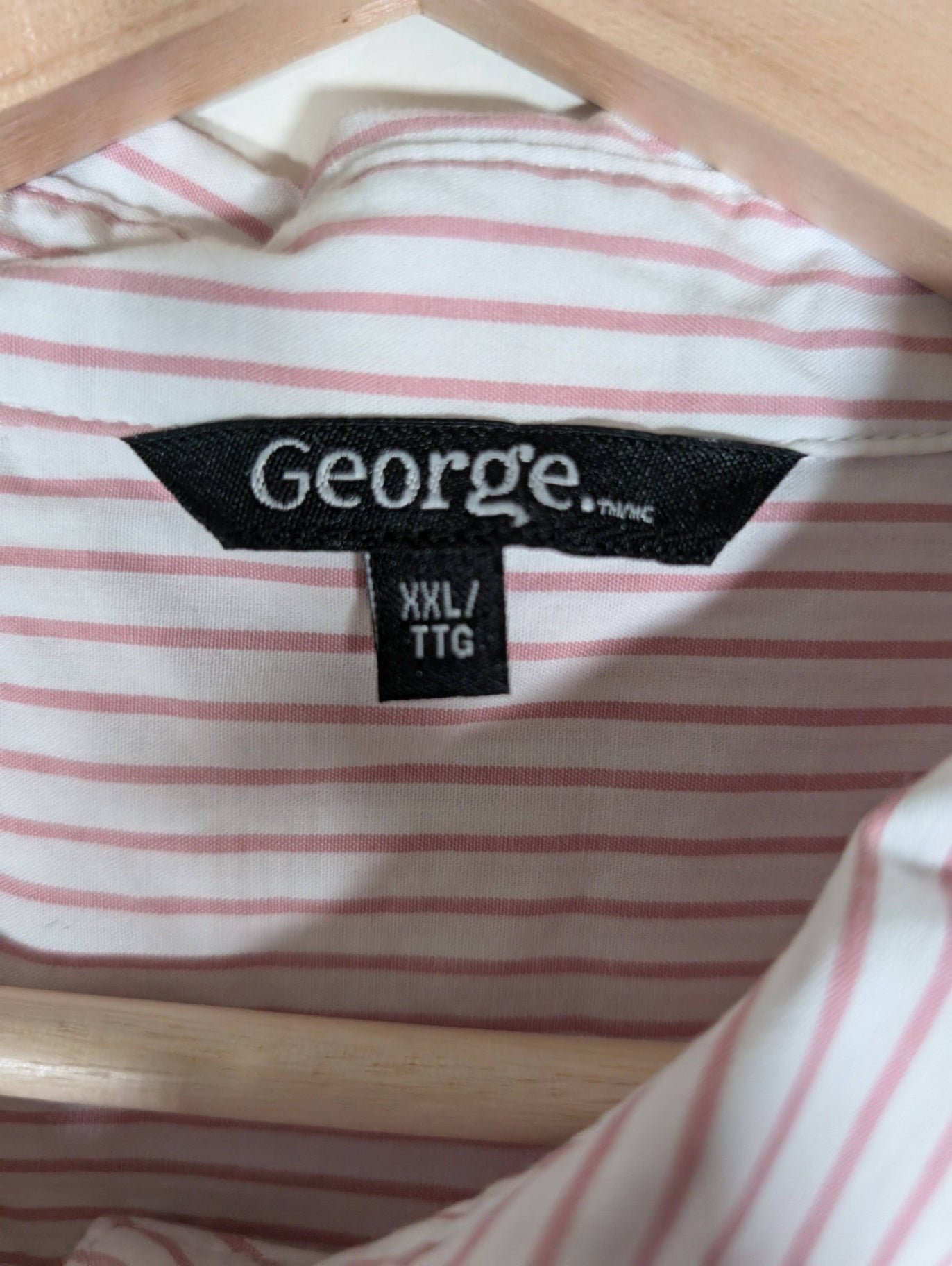 George Pink Striped Button-down - 2XL (Minor Flaw)