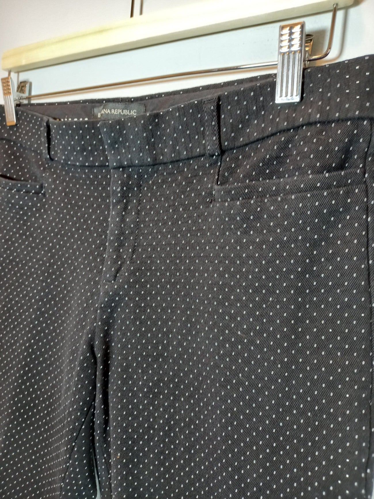 Banana Republic sloan black polka-dot pants - SZ 8