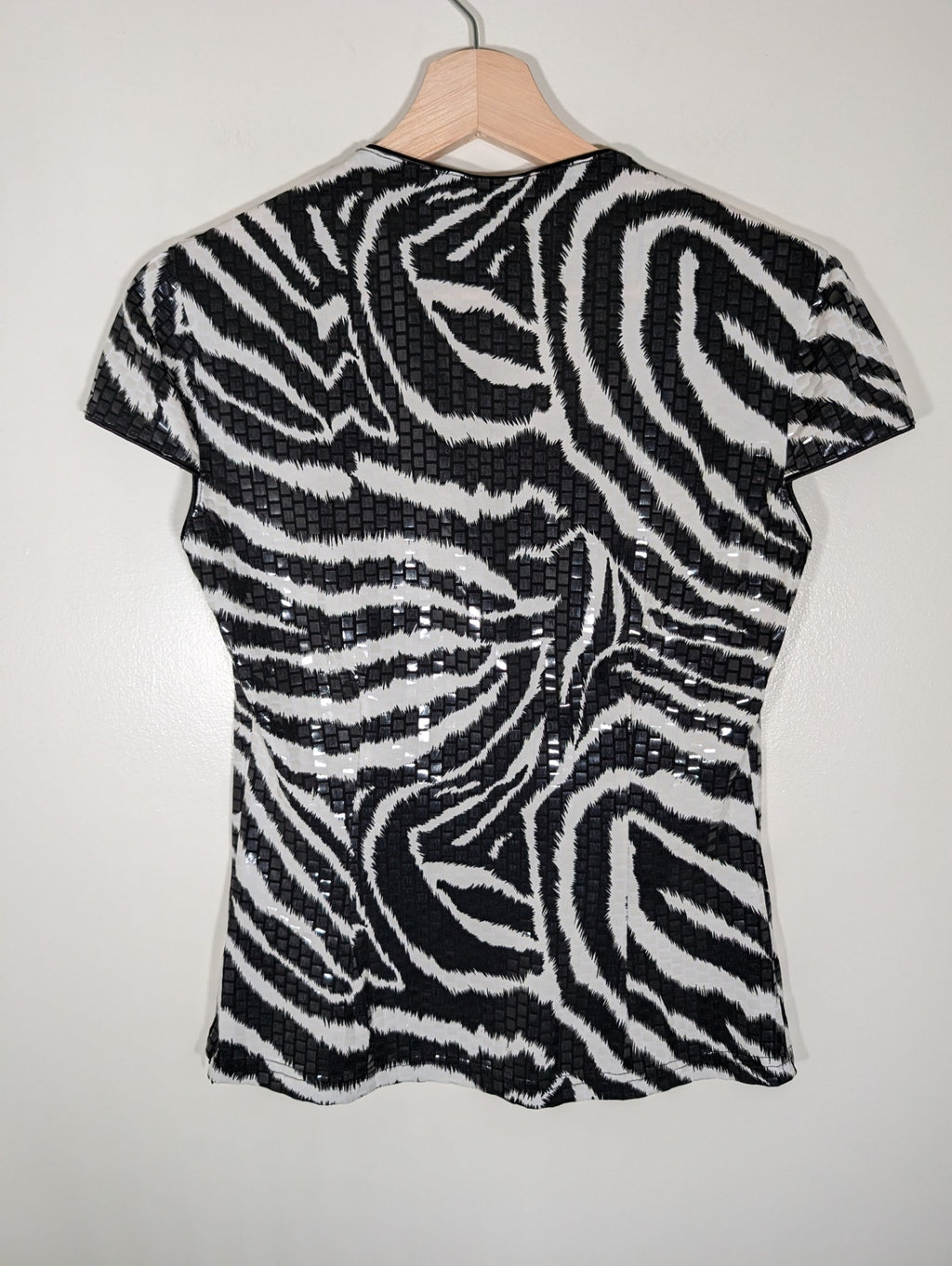 Joseph Ribkoff Zebra Sequin Blouse - SZ 6