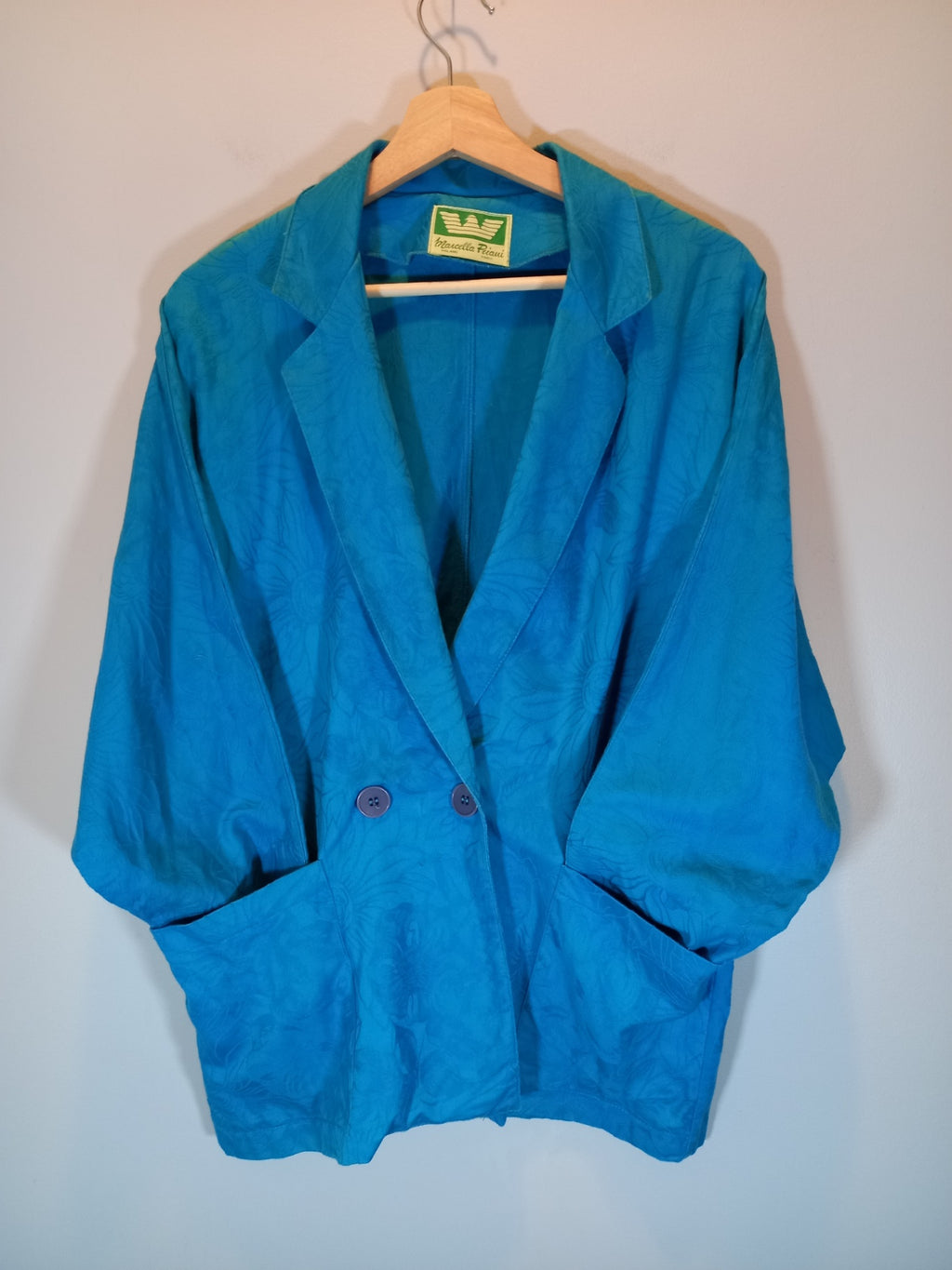Marcella Priani vintage teal blazer - SZ 10 (Minor Flaw)