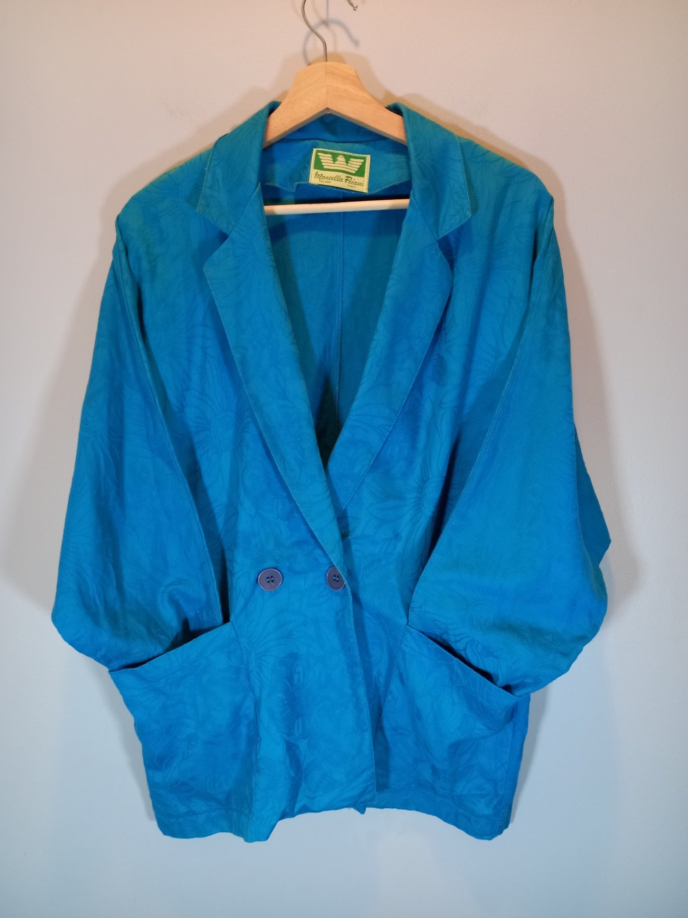 Marcella Priani vintage teal blazer - SZ 10 (Minor Flaw)