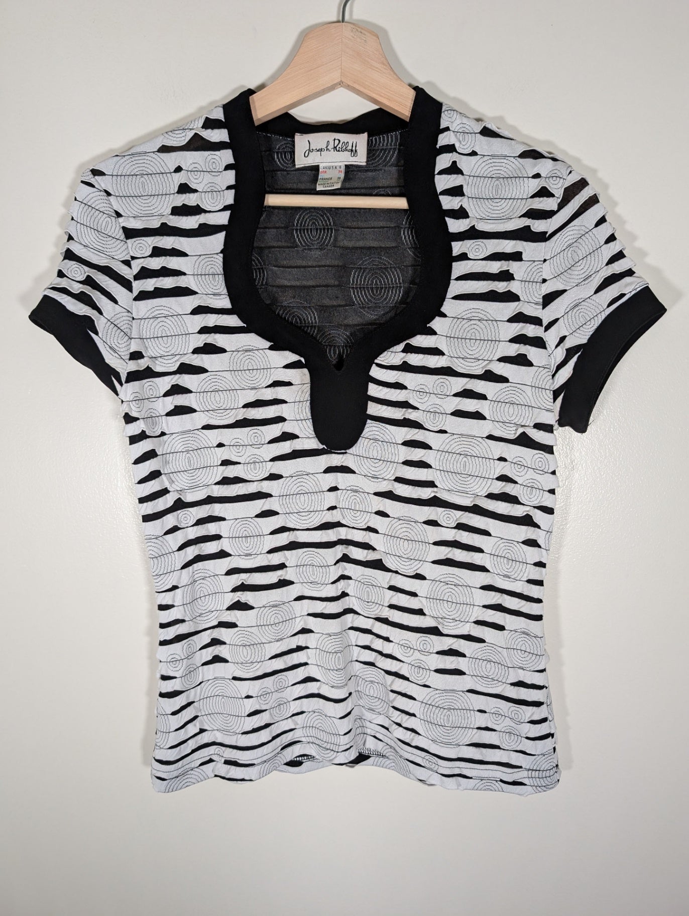 Joseph Ribkoff Black/White Blouse - SZ 6