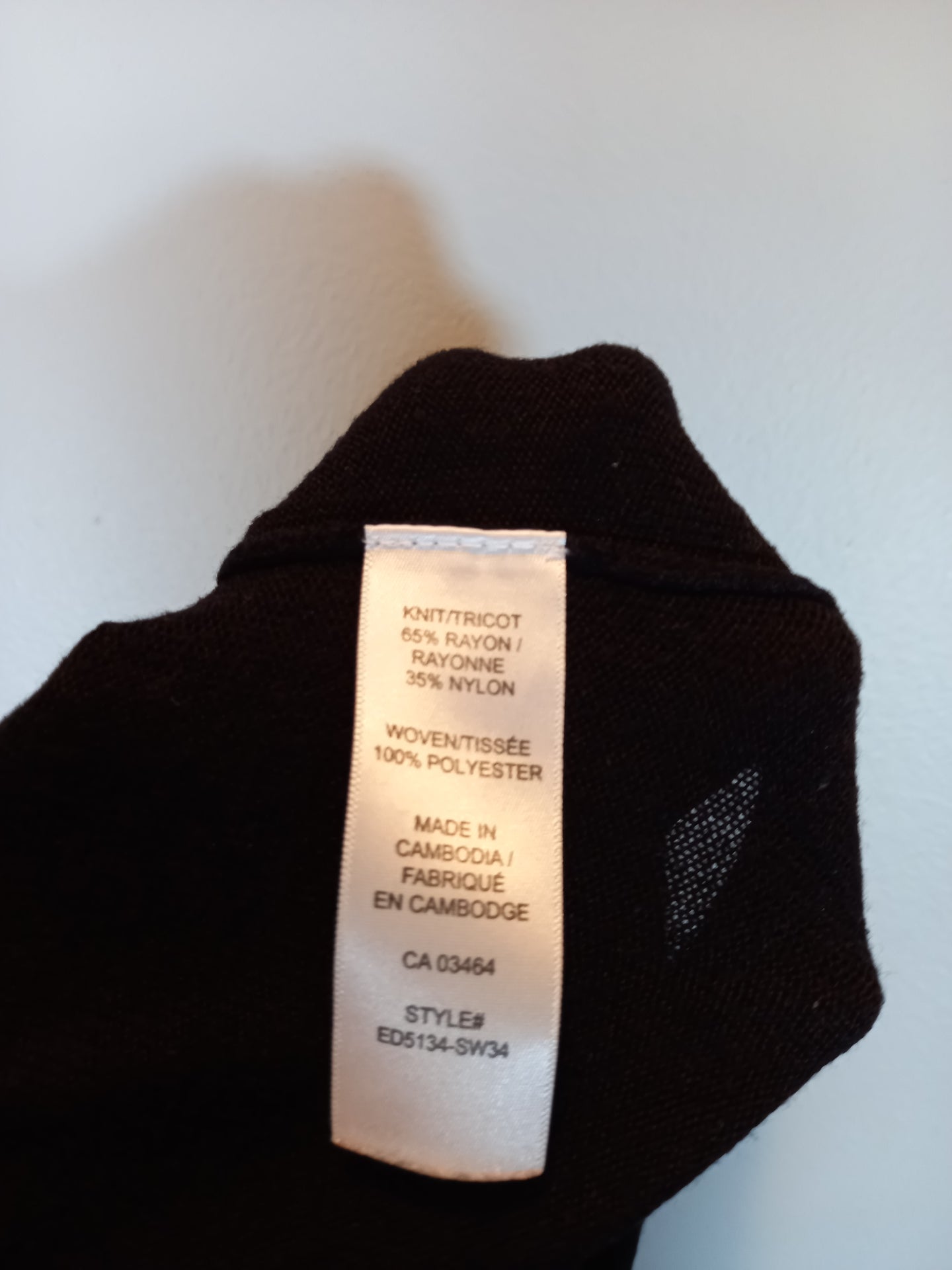 Ricki's black bow sweater - Medium