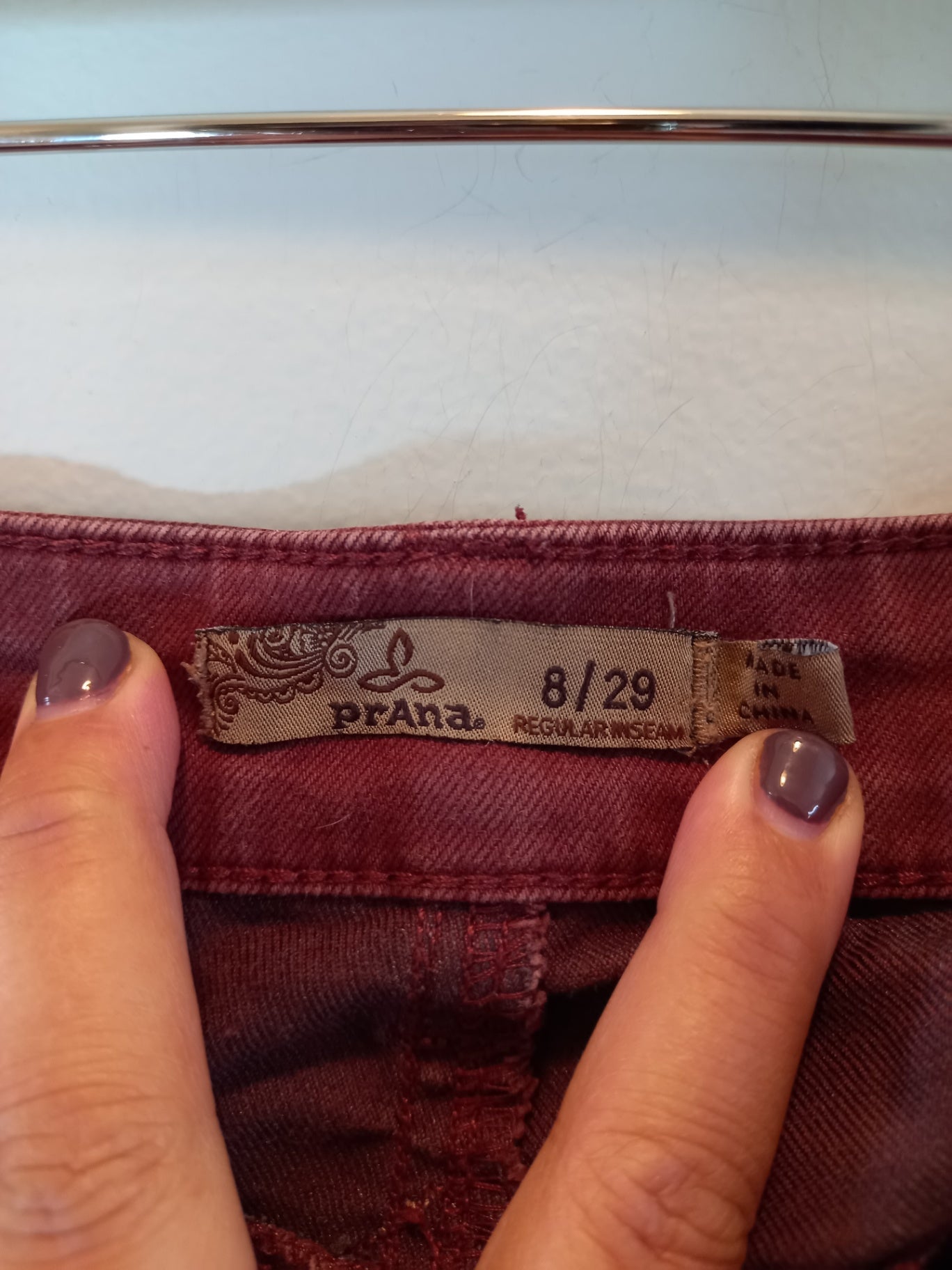 PrAna burgundy pants - SZ 29/8